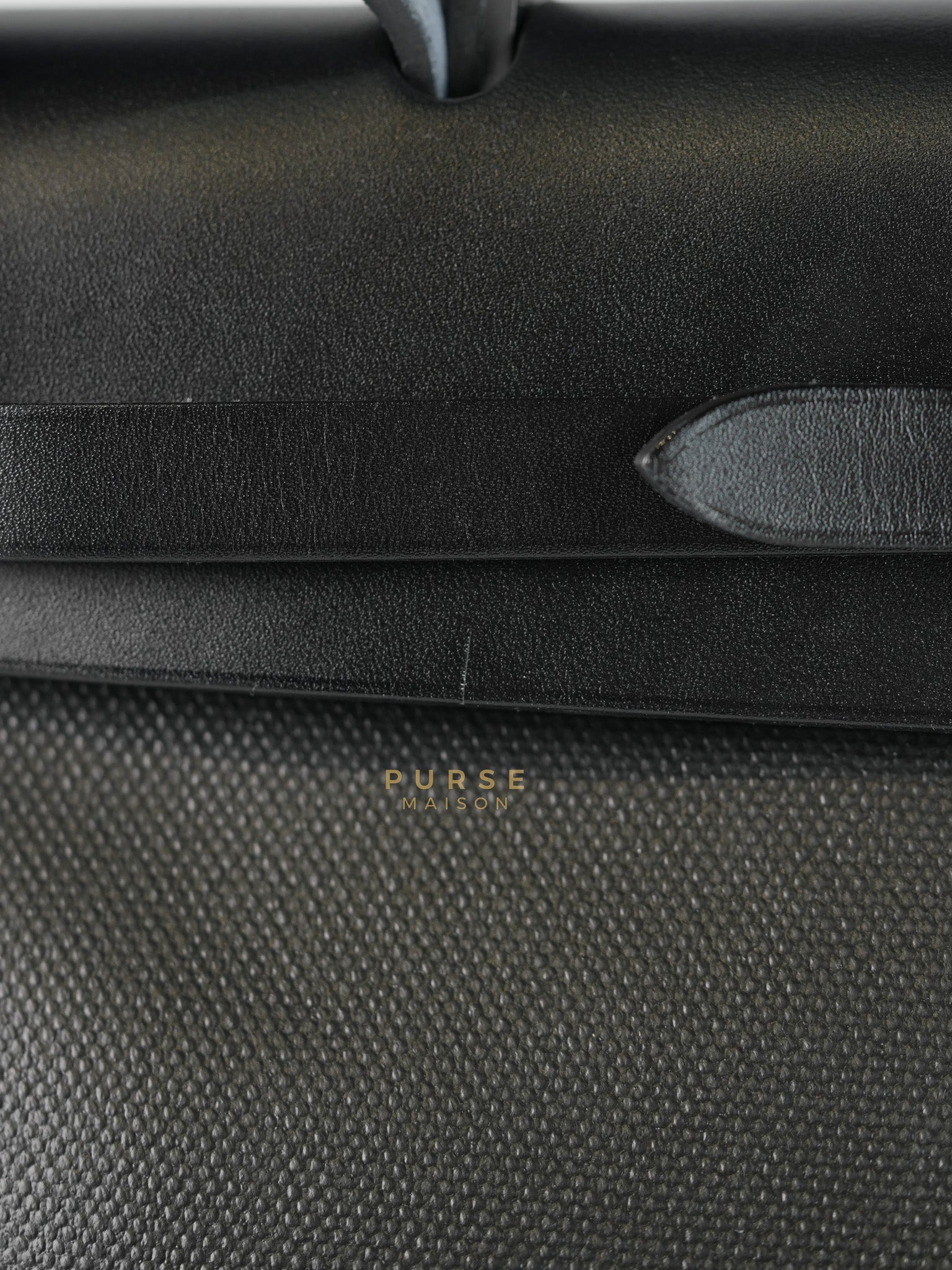 Herbag Zip 31 in Black Berline Leather Palladium Hardware Stamp W (2024) | Purse Maison Luxury Bags Shop