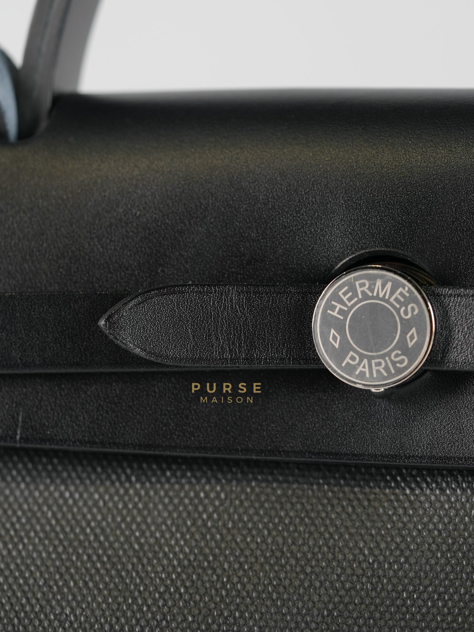 Herbag Zip 31 in Black Berline Leather Palladium Hardware Stamp W (2024) | Purse Maison Luxury Bags Shop