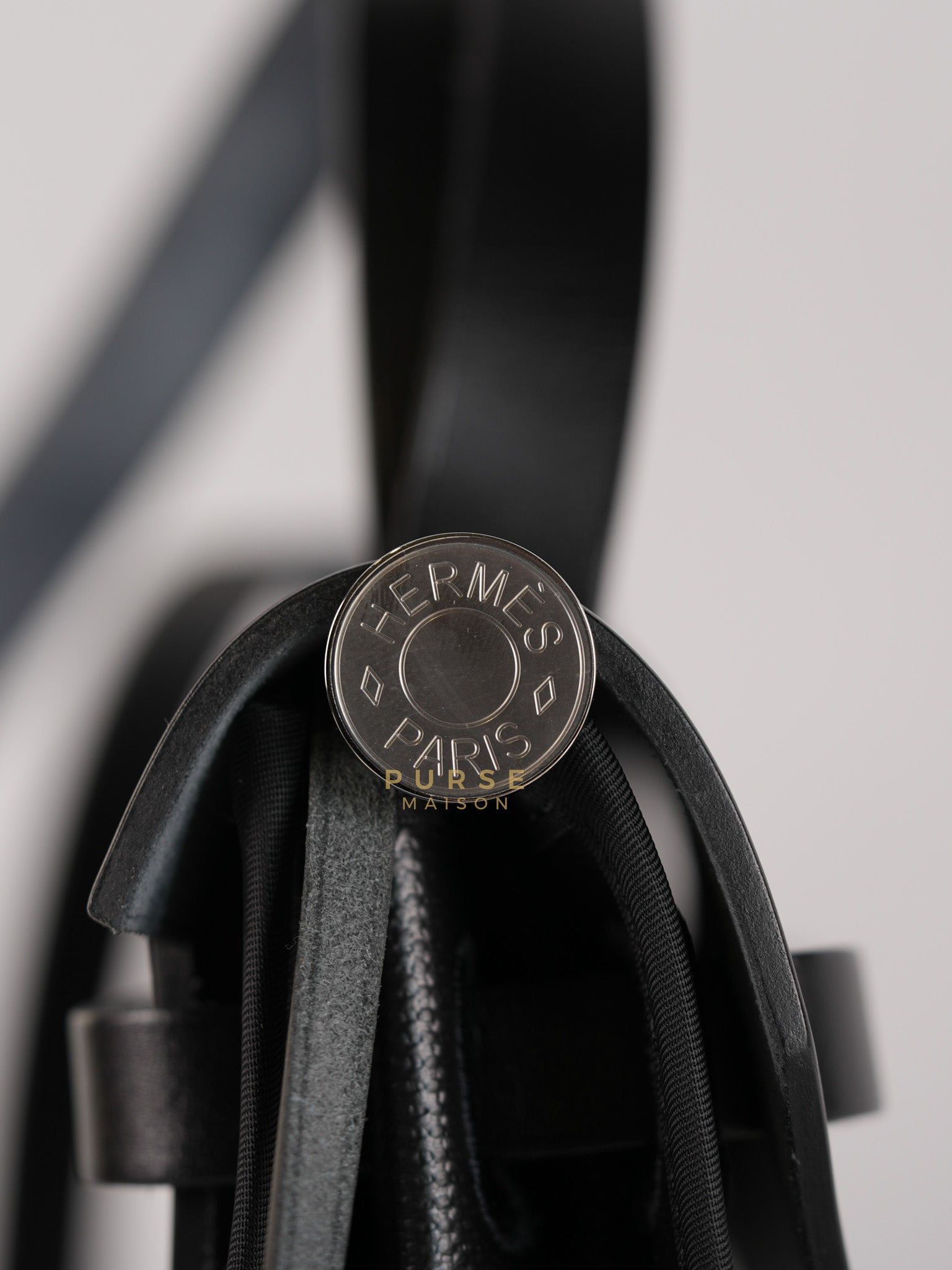 Herbag Zip 31 in Black Berline Leather Palladium Hardware Stamp W (2024) | Purse Maison Luxury Bags Shop