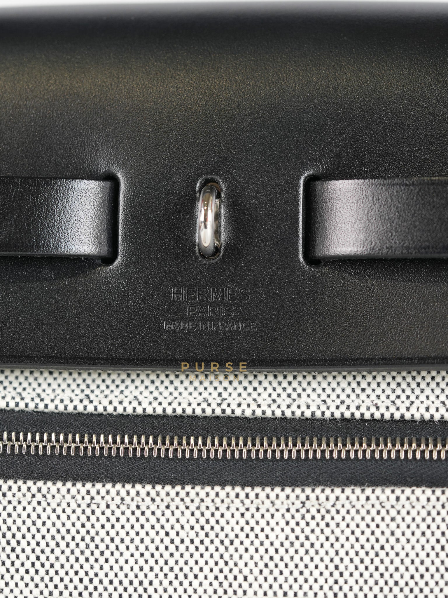 Herbag Zip 31 in Black Berline Leather Palladium Hardware Stamp W (2024) | Purse Maison Luxury Bags Shop