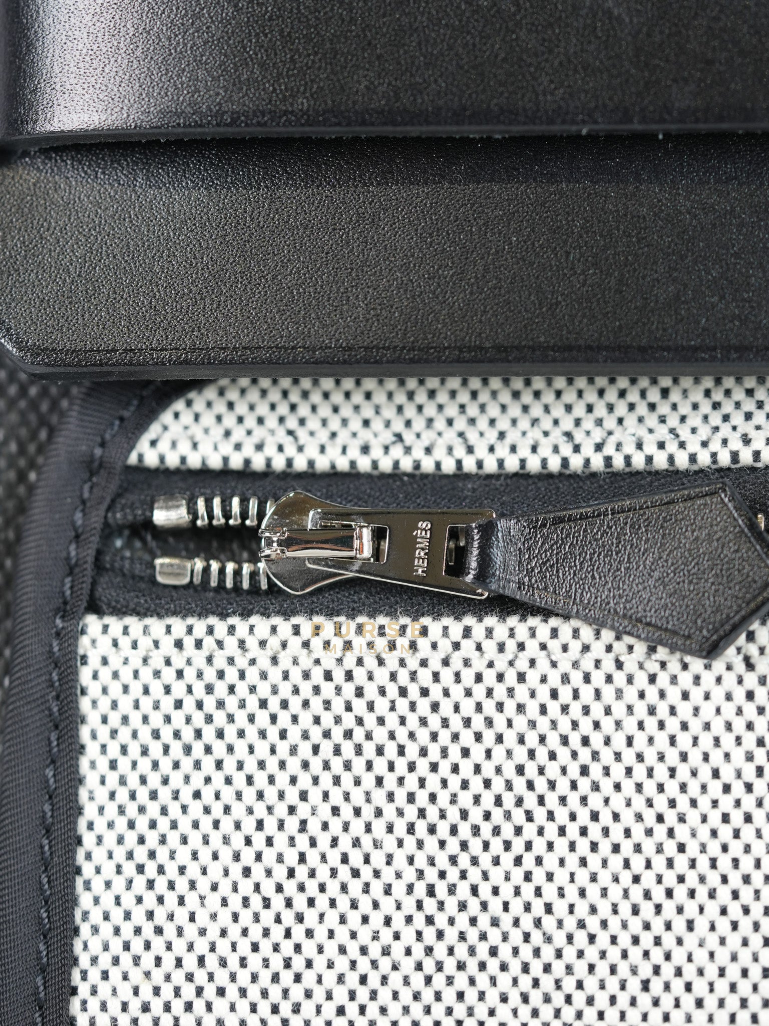 Herbag Zip 31 in Black Berline Leather Palladium Hardware Stamp W (2024) | Purse Maison Luxury Bags Shop