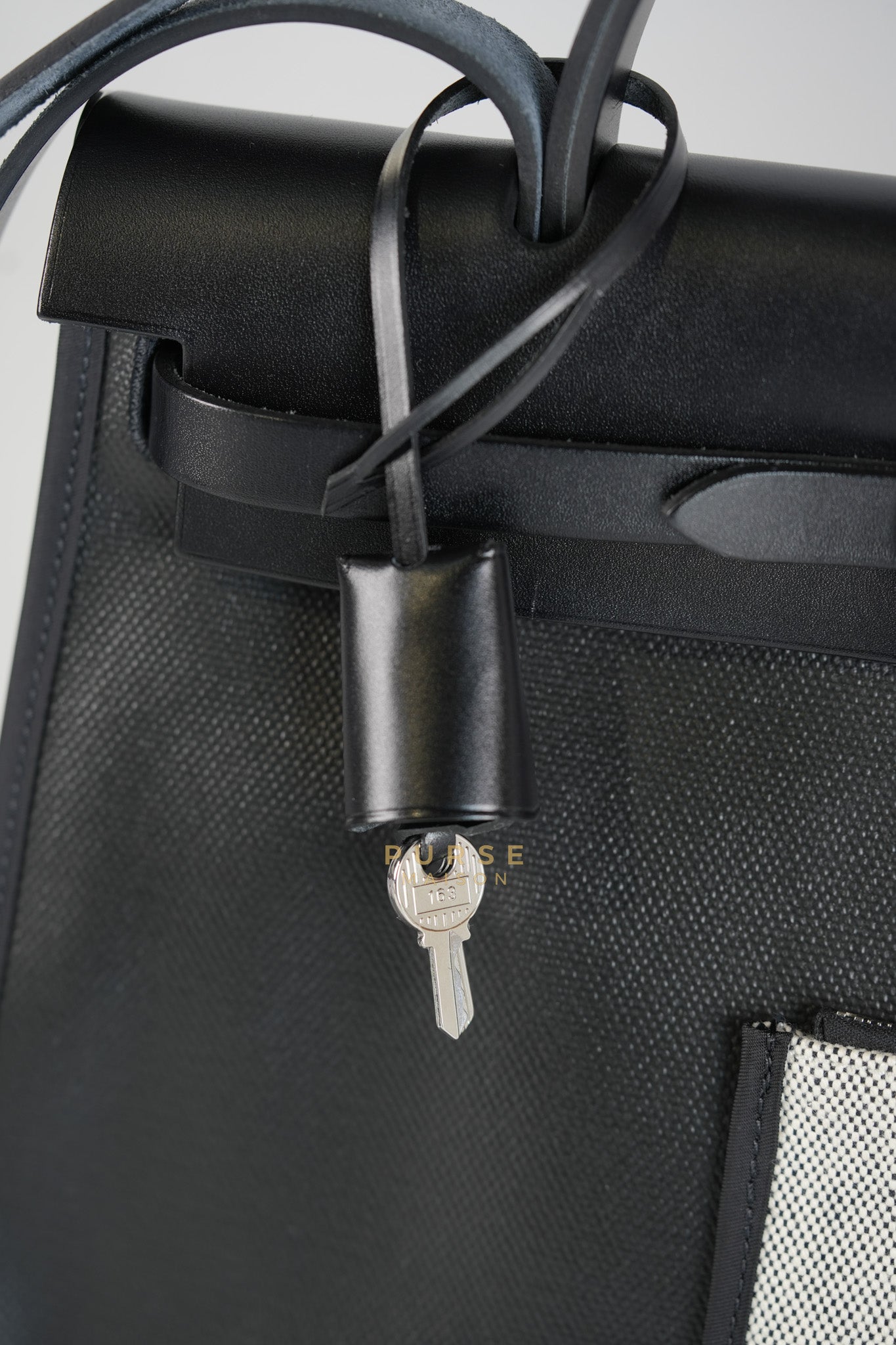 Herbag Zip 31 in Black Berline Leather Palladium Hardware Stamp W (2024) | Purse Maison Luxury Bags Shop