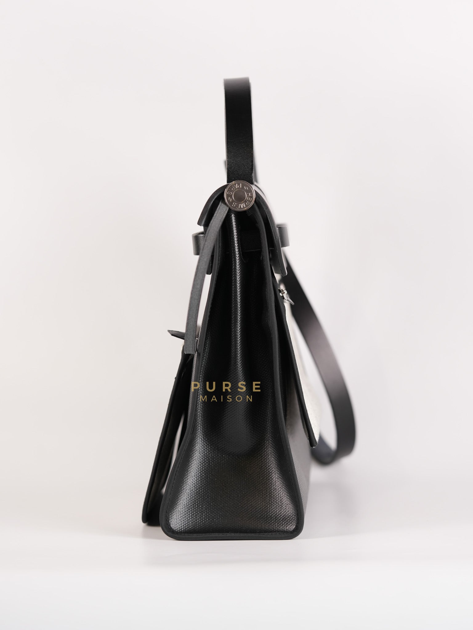 Herbag Zip 31 in Black Berline Leather Palladium Hardware Stamp W (2024) | Purse Maison Luxury Bags Shop