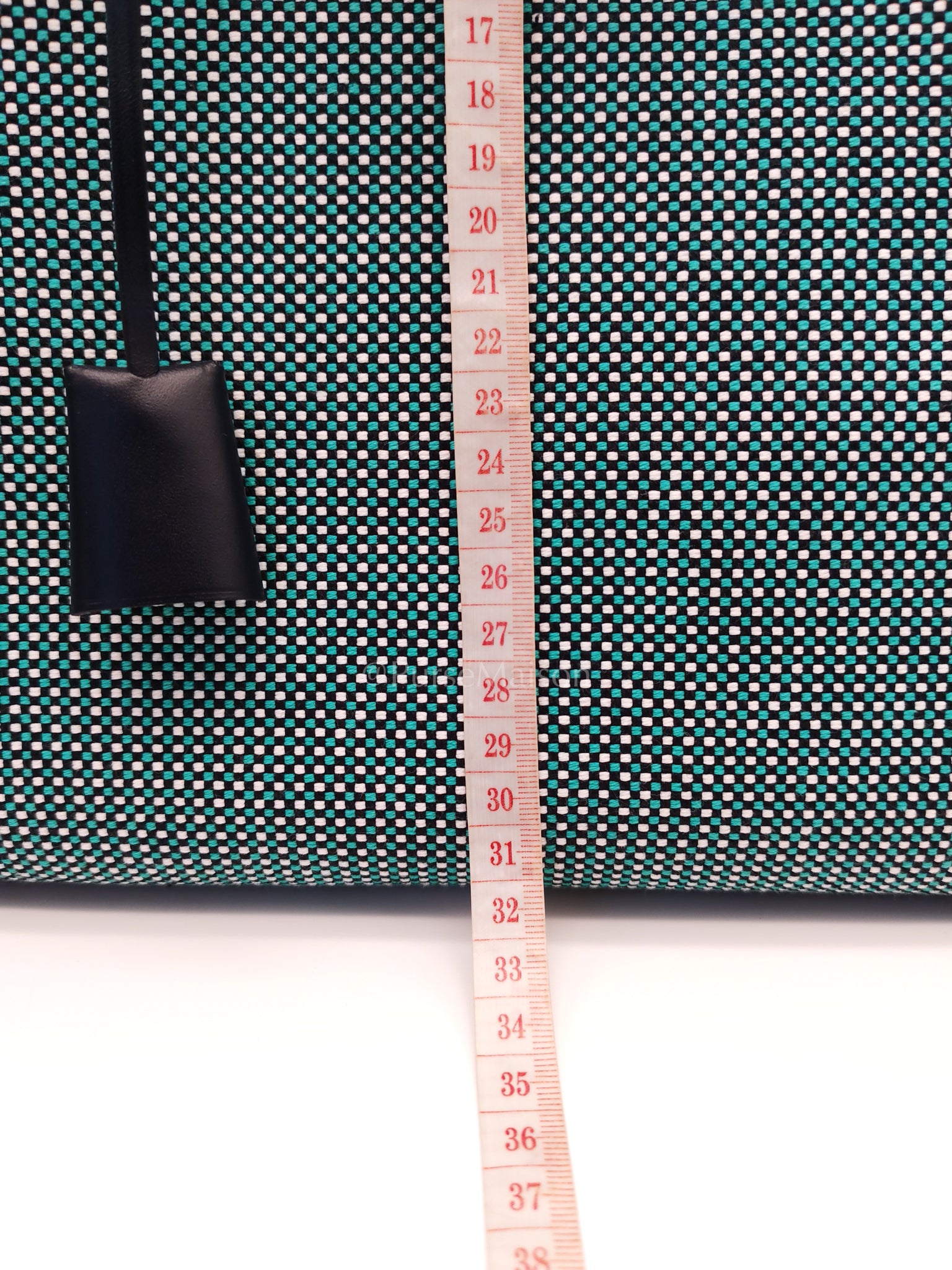 Herbag Zip 31 Quadrille Blue Sapphire/Menthe Criss Viking Canvas in Palladium Hardware Stamp Z (2021) | Purse Maison Luxury Bags Shop