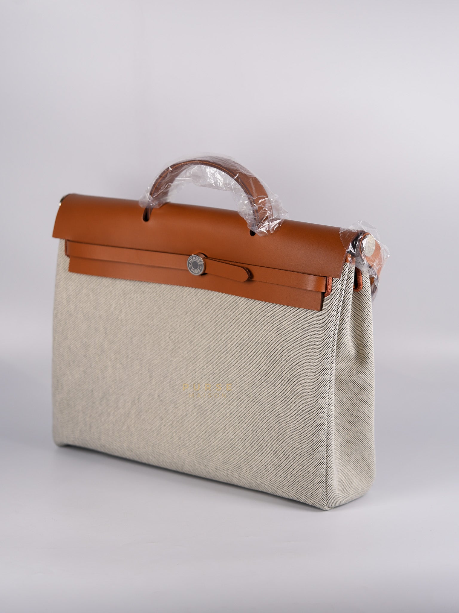 Herbag Zip 39 Beige Palladium Hardware Stamp W(2024) | Purse Maison Luxury Bags Shop