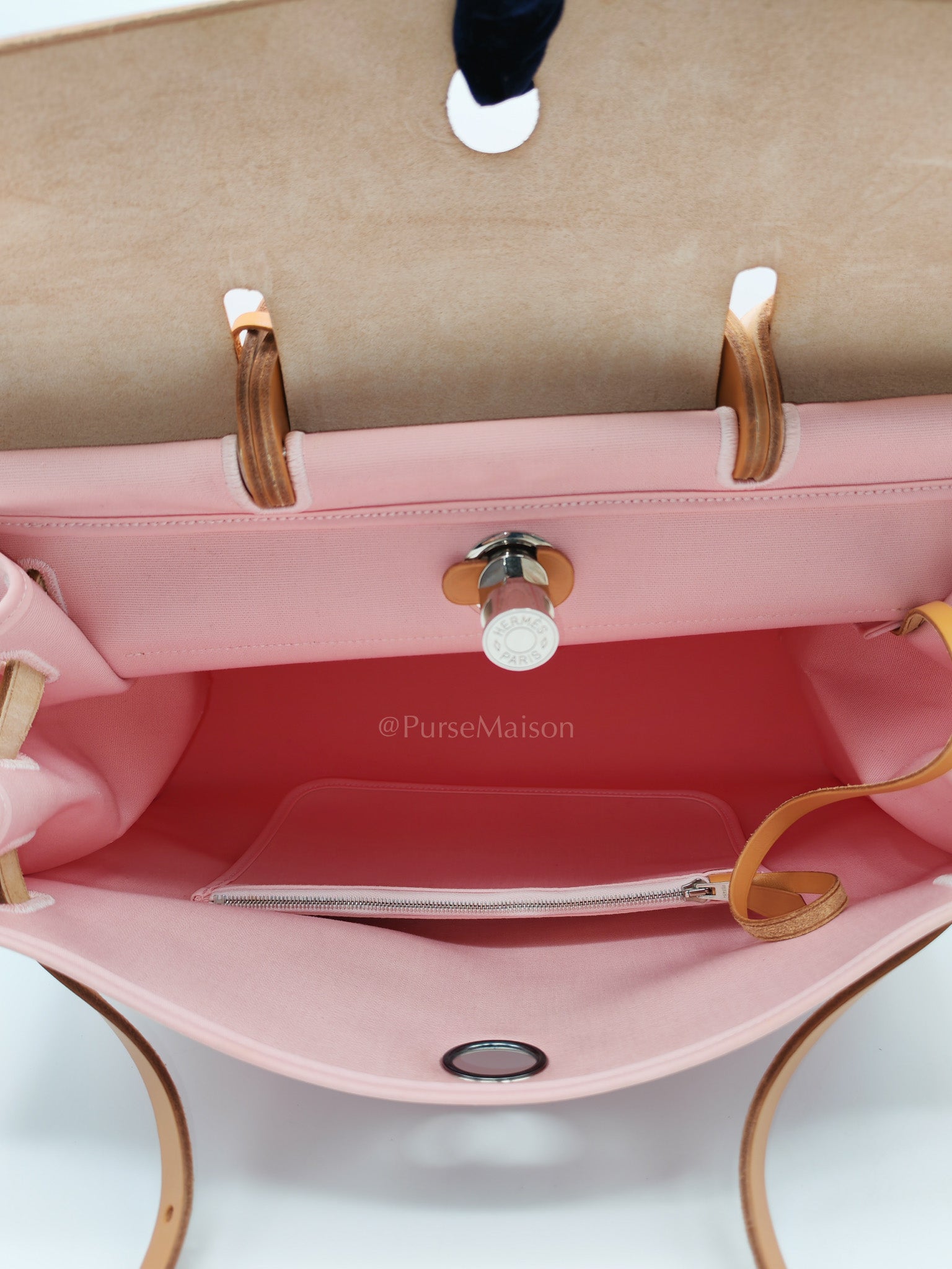 Herbag Zip 39 in Sakura Pink Palladium Hardware Stamp T(2016) | Purse Maison Luxury Bags Shop