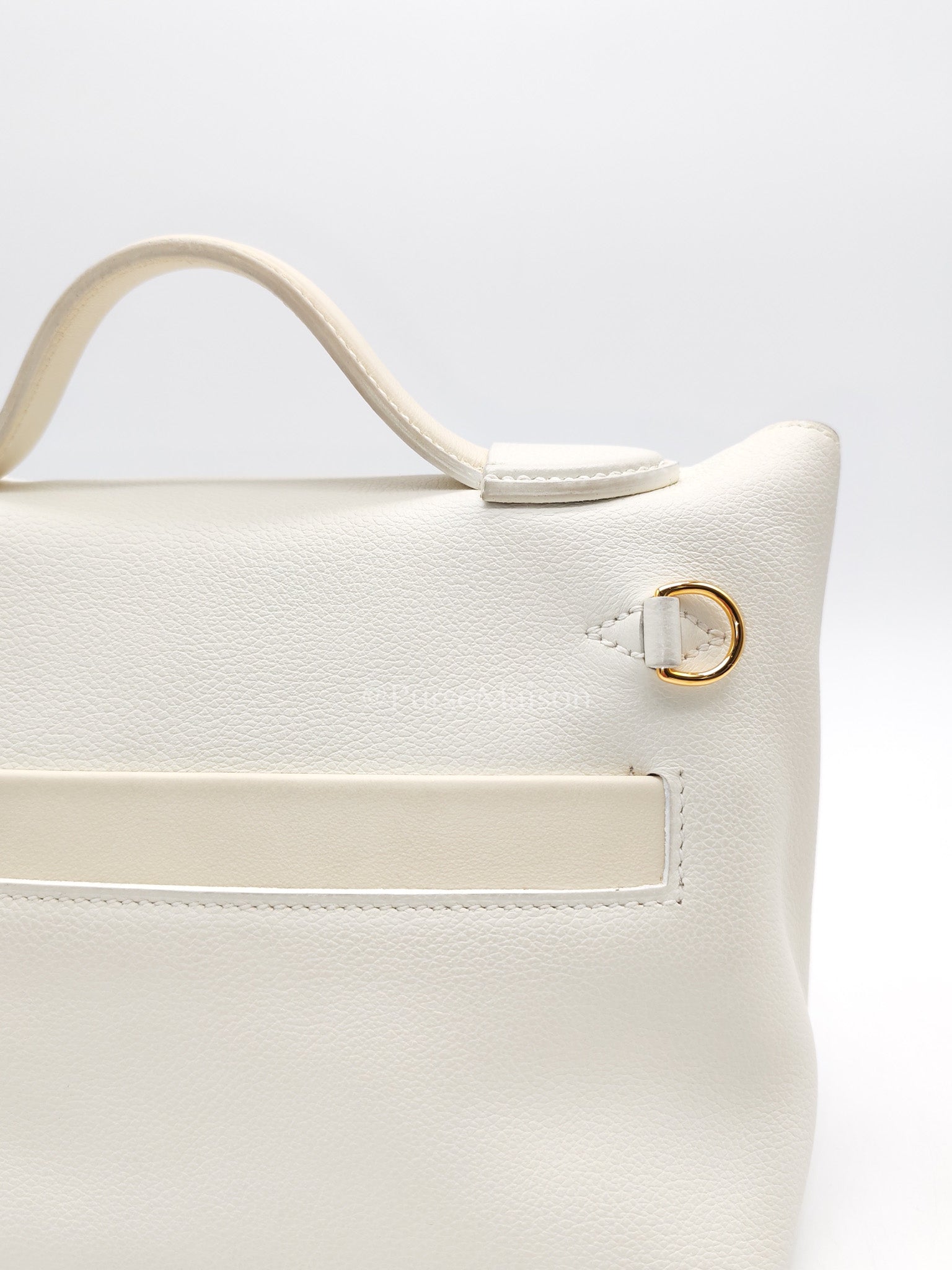 Hermes 24/24 Mini Veau Evercolor/Veau Swift Ay Blanc/Nata and Gold Hardware Stamp Z (2021) | Purse Maison Luxury Bags Shop