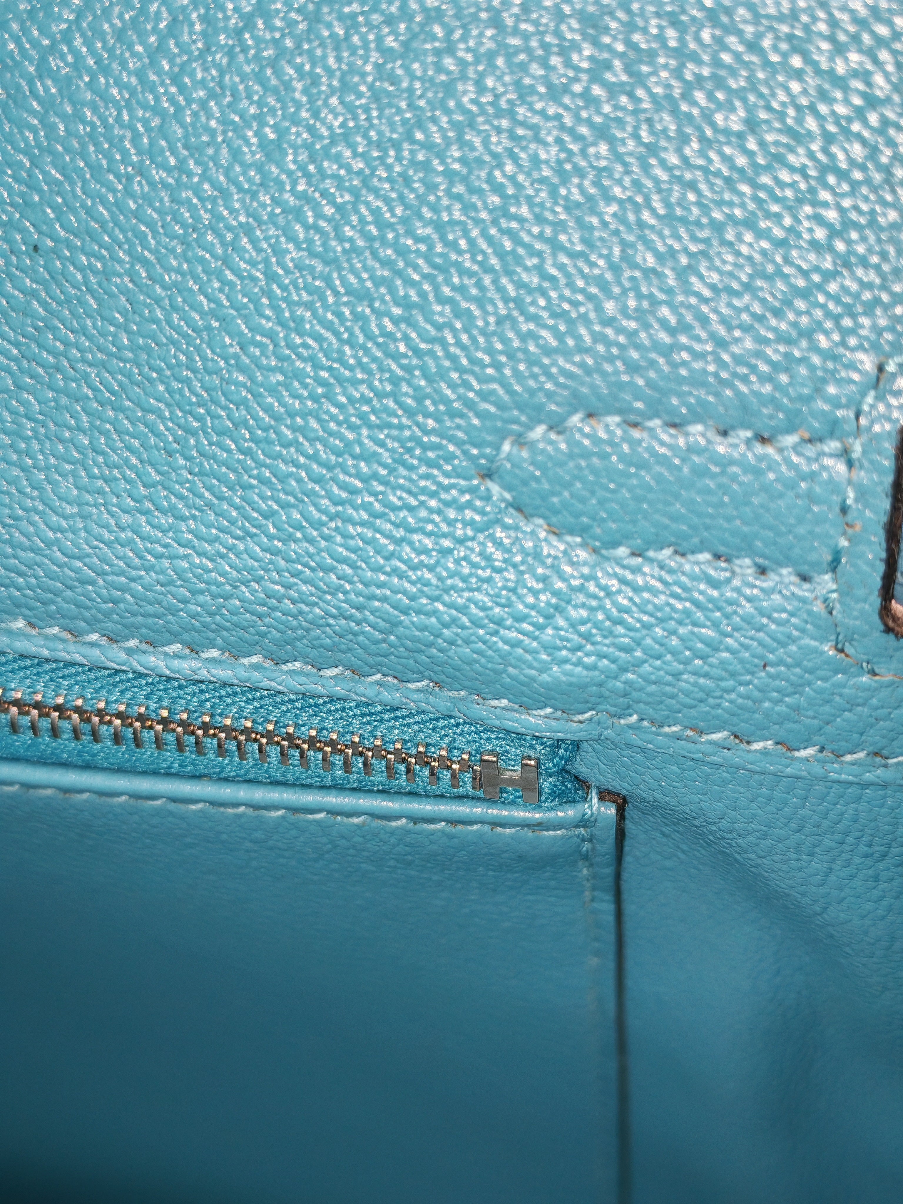 Hermes Birkin 25 in Turquoise Blue Togo Leather Palladium Hardware Stamp C(2018) | Purse Maison Luxury Bags Shop