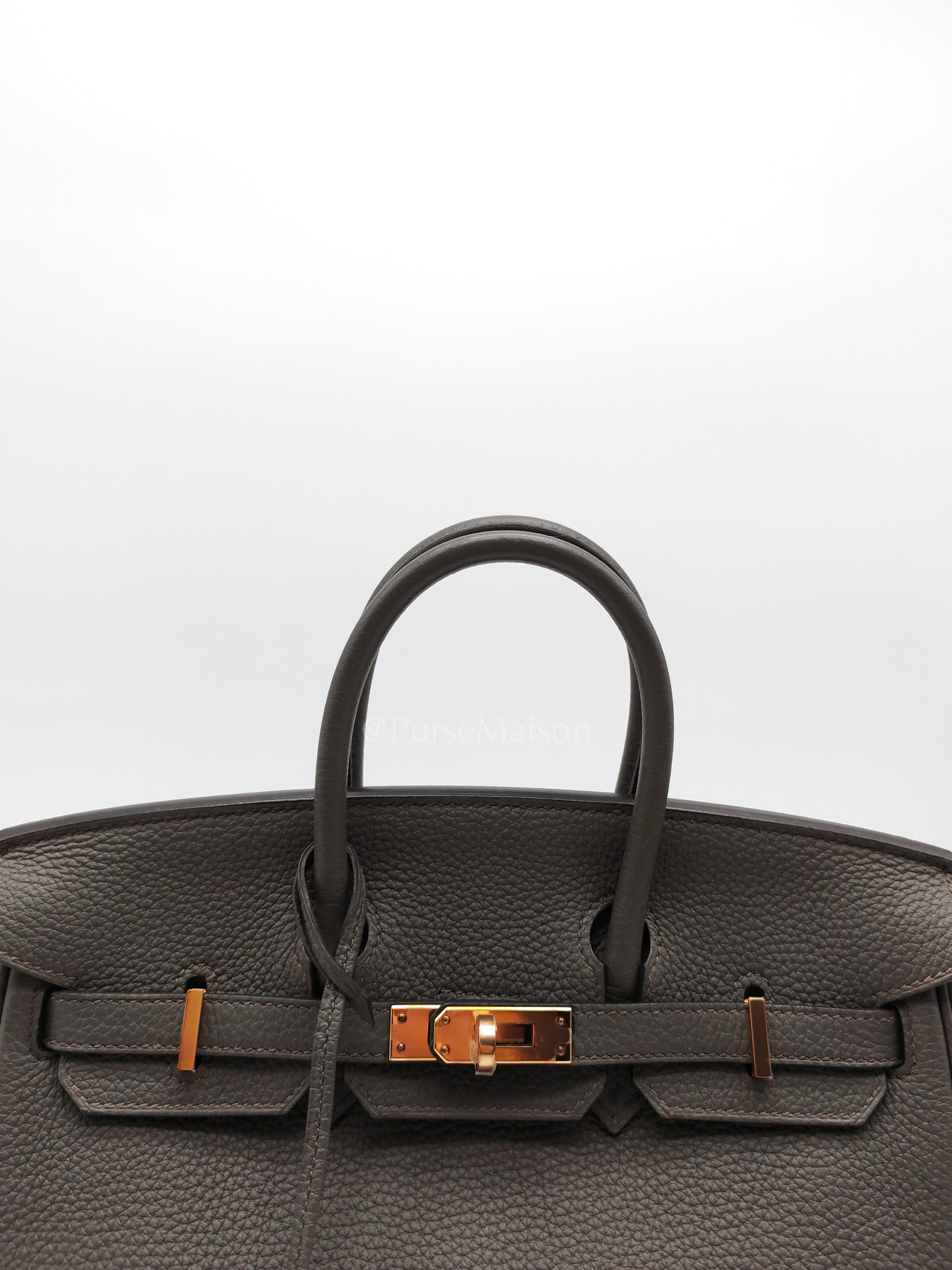Birkin 25 Retourne Etain in Togo Leather and Rose Gold Hardware Stamp Z (2021) | Purse Maison Luxury Bags Shop