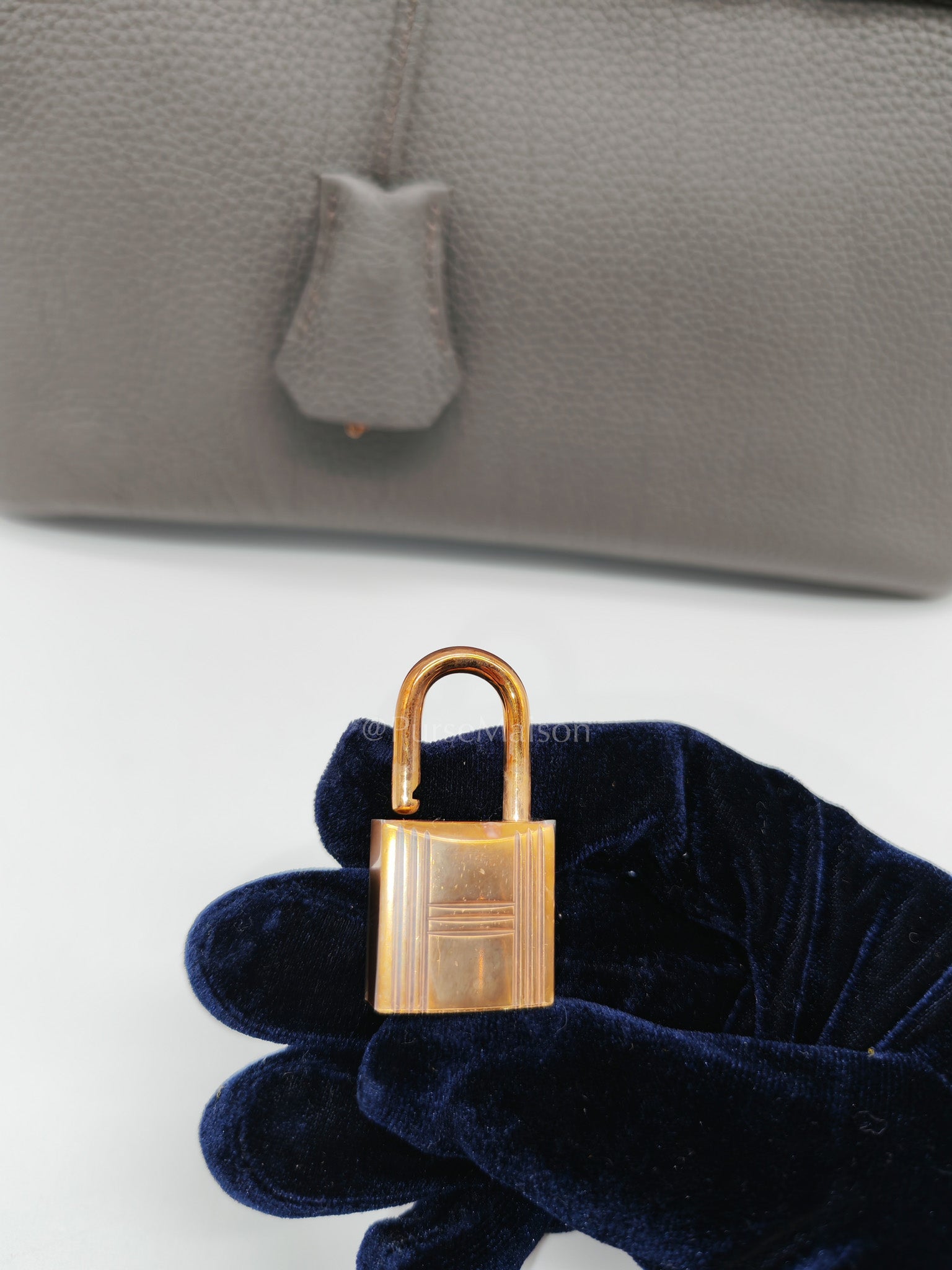 Birkin 25 Retourne Etain in Togo Leather and Rose Gold Hardware Stamp Z (2021) | Purse Maison Luxury Bags Shop