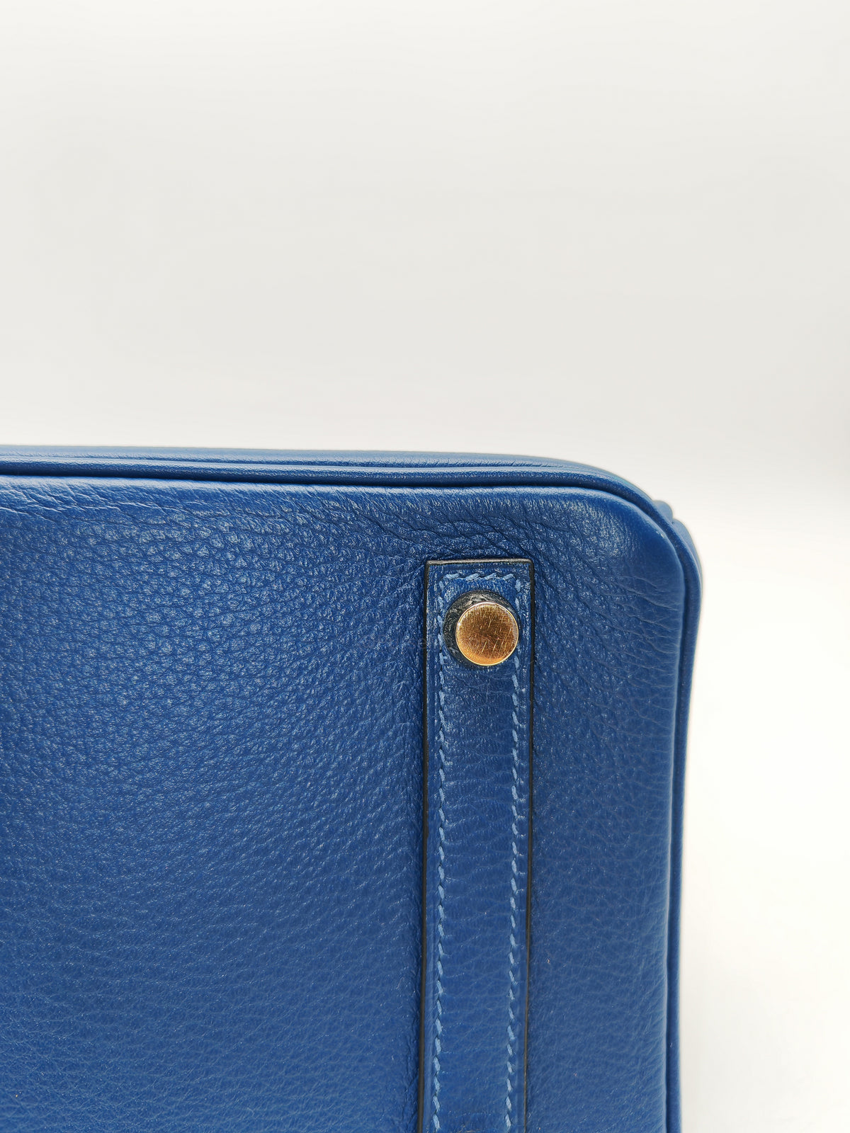 Hermes Birkin 25 Retourne in Bleu Saphire Taurillon Navillo Leather Gold Hardware Stamp D(2019) | Purse Maison Luxury Bags Shop