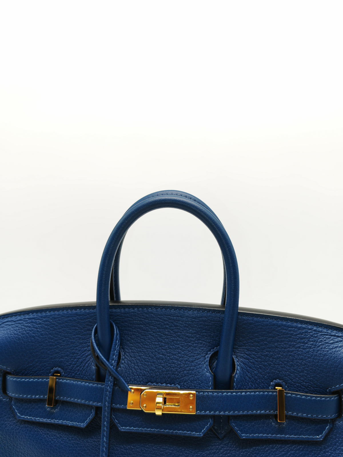 Hermes Birkin 25 Retourne in Bleu Saphire Taurillon Navillo Leather Gold Hardware Stamp D(2019) | Purse Maison Luxury Bags Shop