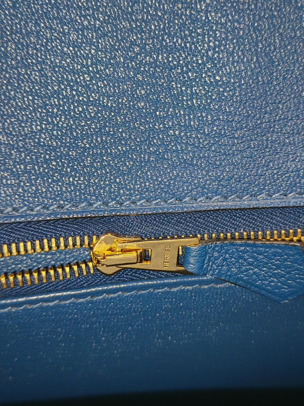 Hermes Birkin 25 Retourne in Bleu Saphire Taurillon Navillo Leather Gold Hardware Stamp D(2019) | Purse Maison Luxury Bags Shop