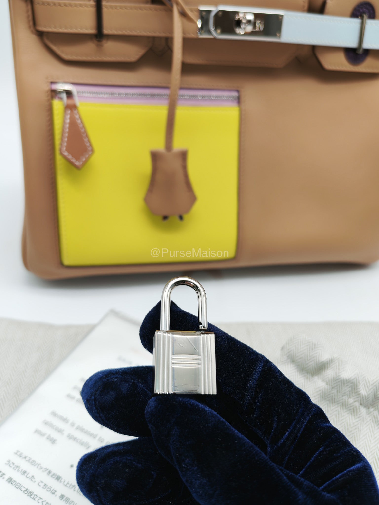 Hermès Birkin 30 Colormatic Chai/Lime/Blue Brume/Cassis Swift Leather Palladium Hardware Stamp U(2022) | Purse Maison Luxury Bags Shop