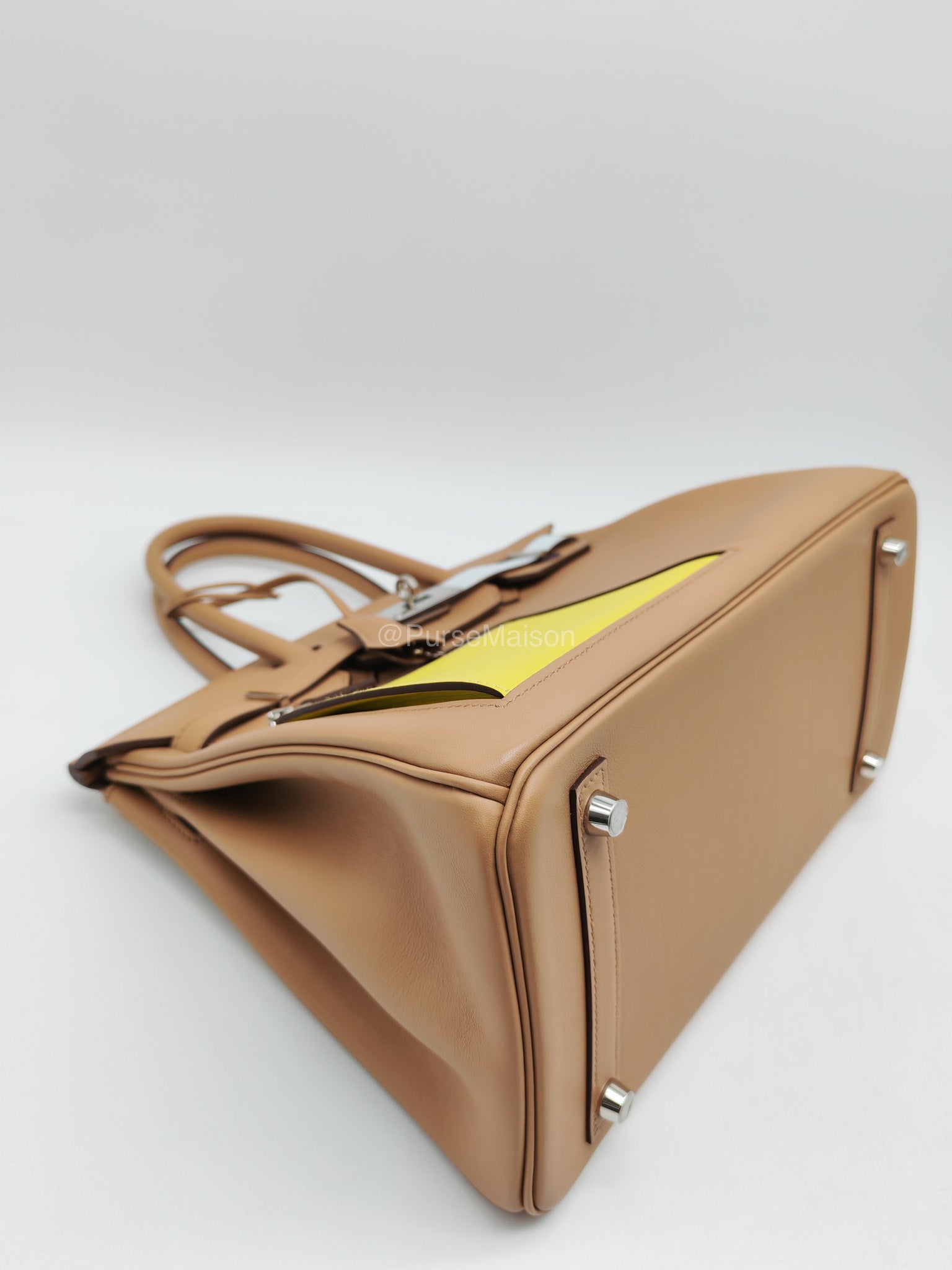 Hermès Birkin 30 Colormatic Chai/Lime/Blue Brume/Cassis Swift Leather Palladium Hardware Stamp U(2022) | Purse Maison Luxury Bags Shop