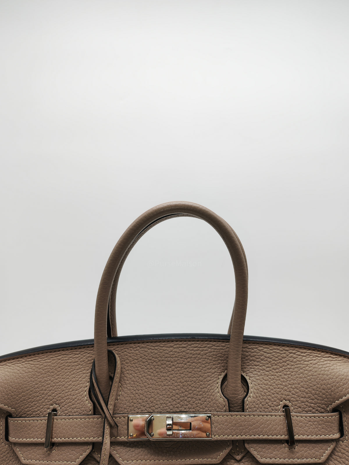 Hermes Birkin 30 in Gris Asphalte Clemence Leather Palladium Hardware Stamp Square O (2011) | Purse Maison Luxury Bags Shop
