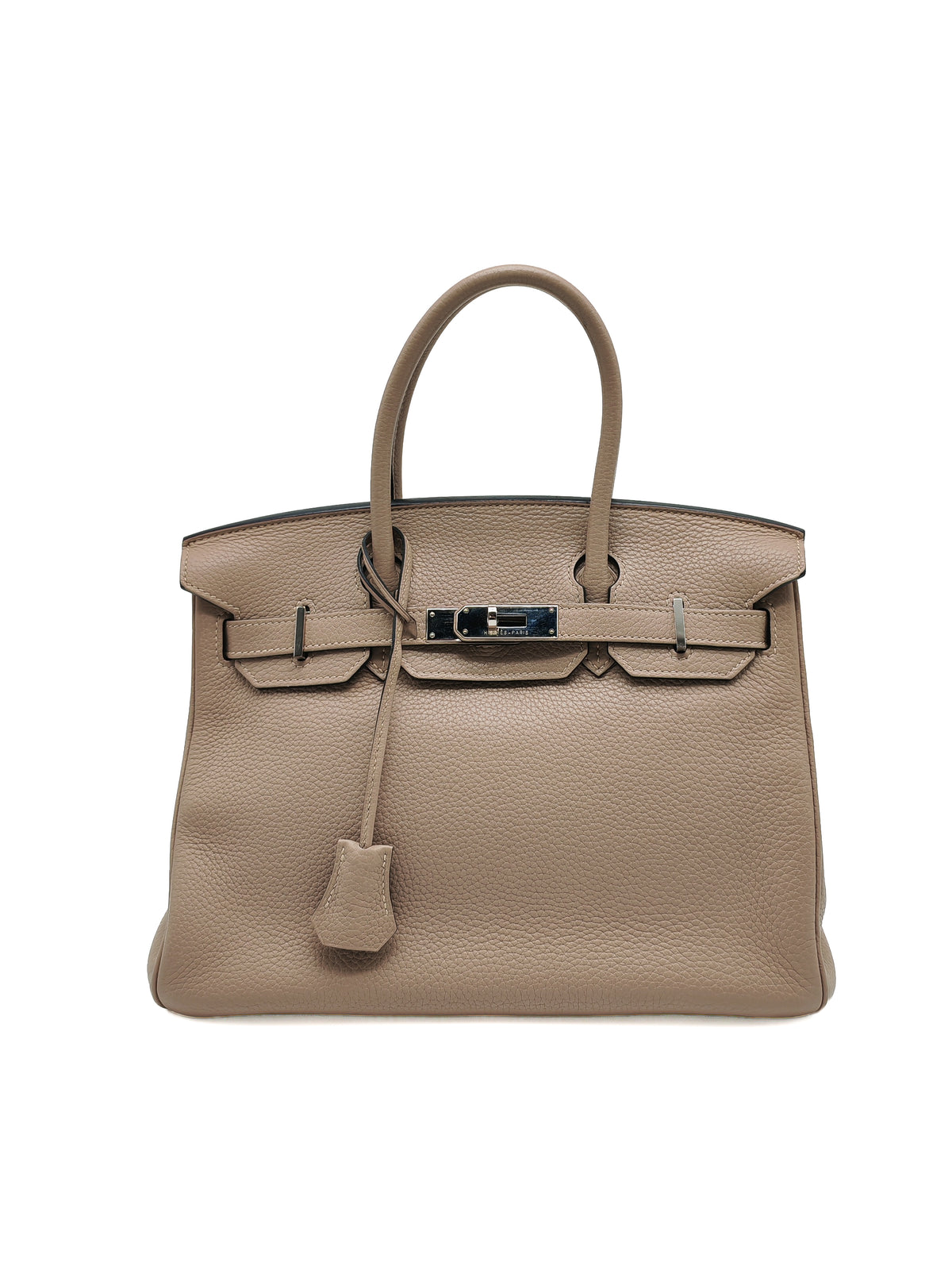 Hermes Birkin 30 in Gris Asphalte Clemence Leather Palladium Hardware Stamp Square O (2011) | Purse Maison Luxury Bags Shop