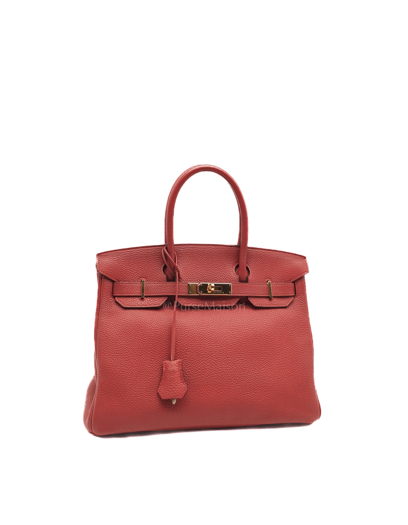Birkin 30 in Red Togo Leather Gold Hardware Stamp T(2016) | Purse Maison Luxury Bags Shop