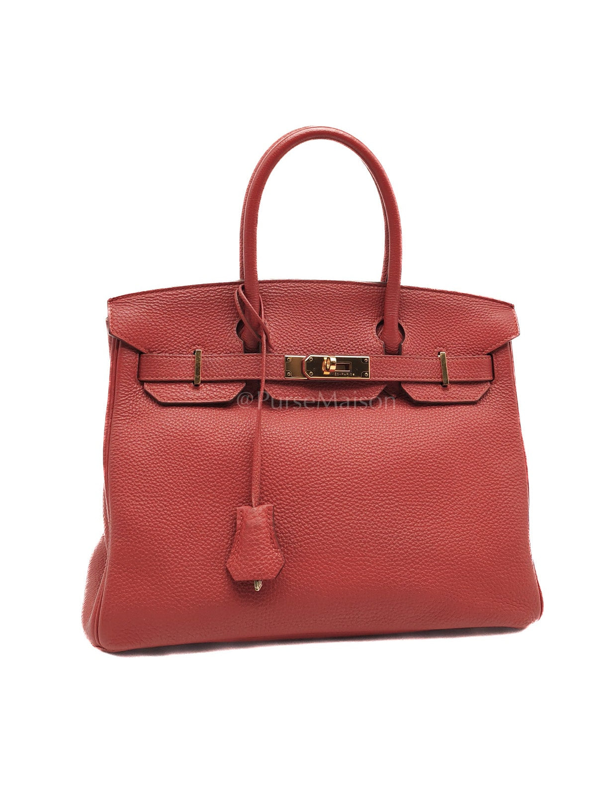 Birkin 30 in Red Togo Leather Gold Hardware Stamp T(2016) | Purse Maison Luxury Bags Shop