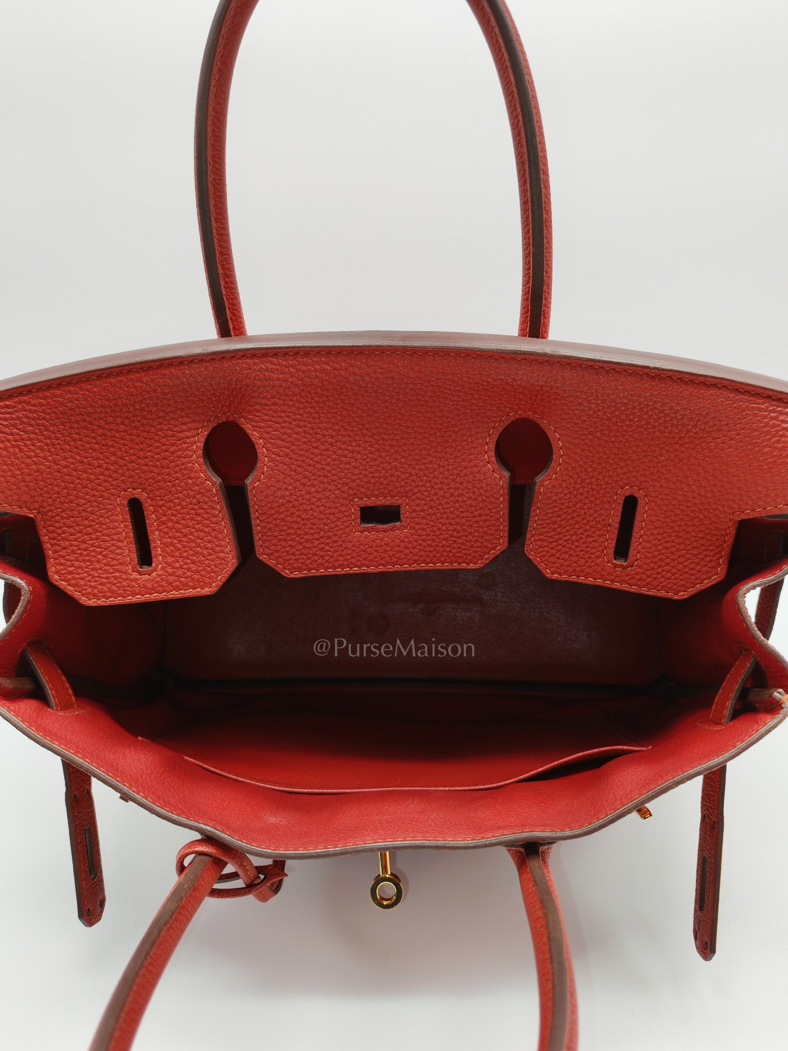 Birkin 30 in Red Togo Leather Gold Hardware Stamp T(2016) | Purse Maison Luxury Bags Shop