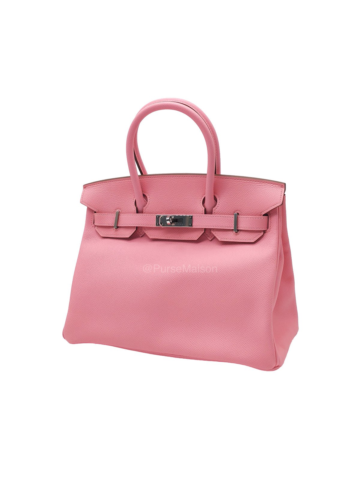 Hermes Birkin 30 in Rose Confetti Epsom Leather and Palladium Hardware Stamp Y (2020) | Purse Maison Luxury Bags Shop