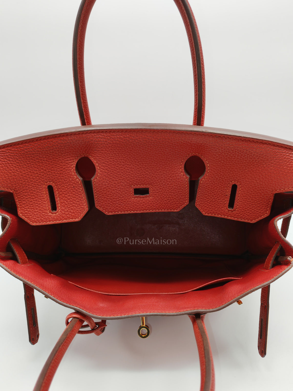 Birkin 30 in Red Togo Leather Gold Hardware Stamp T(2016) | Purse Maison Luxury Bags Shop