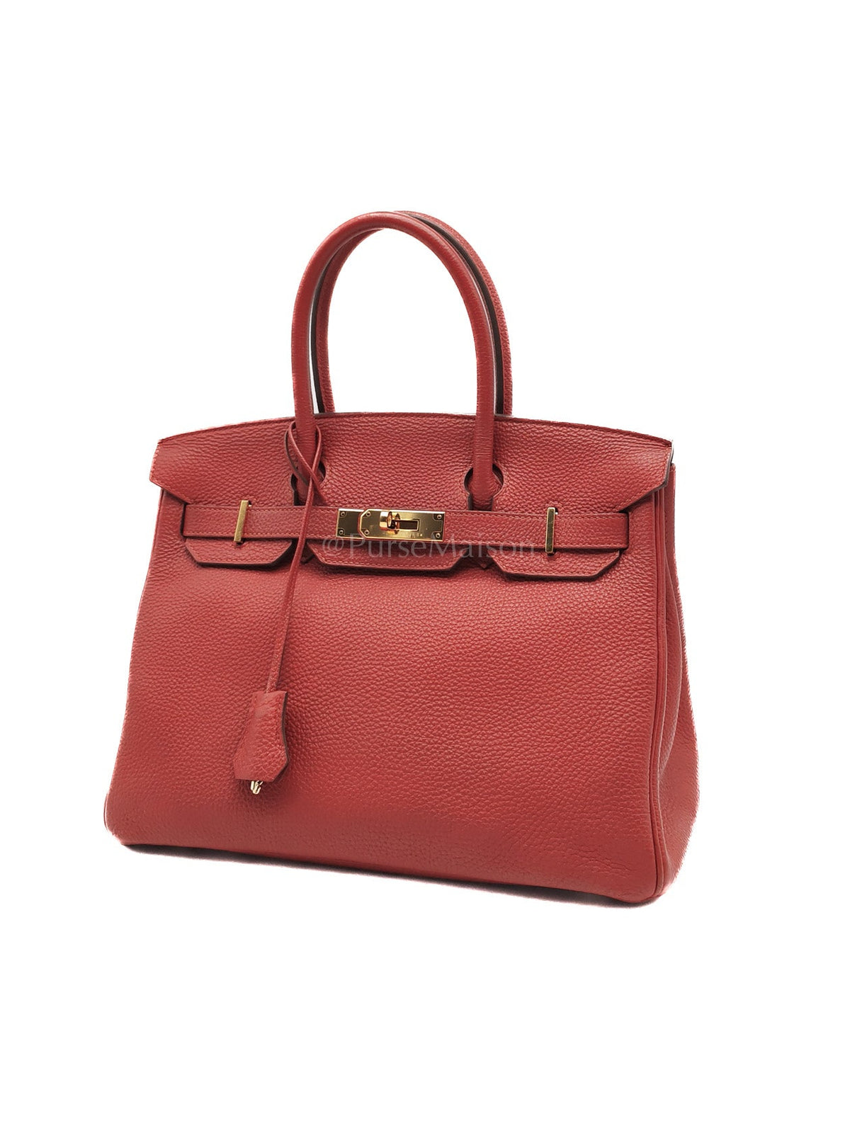 Birkin 30 in Red Togo Leather Gold Hardware Stamp T(2016) | Purse Maison Luxury Bags Shop
