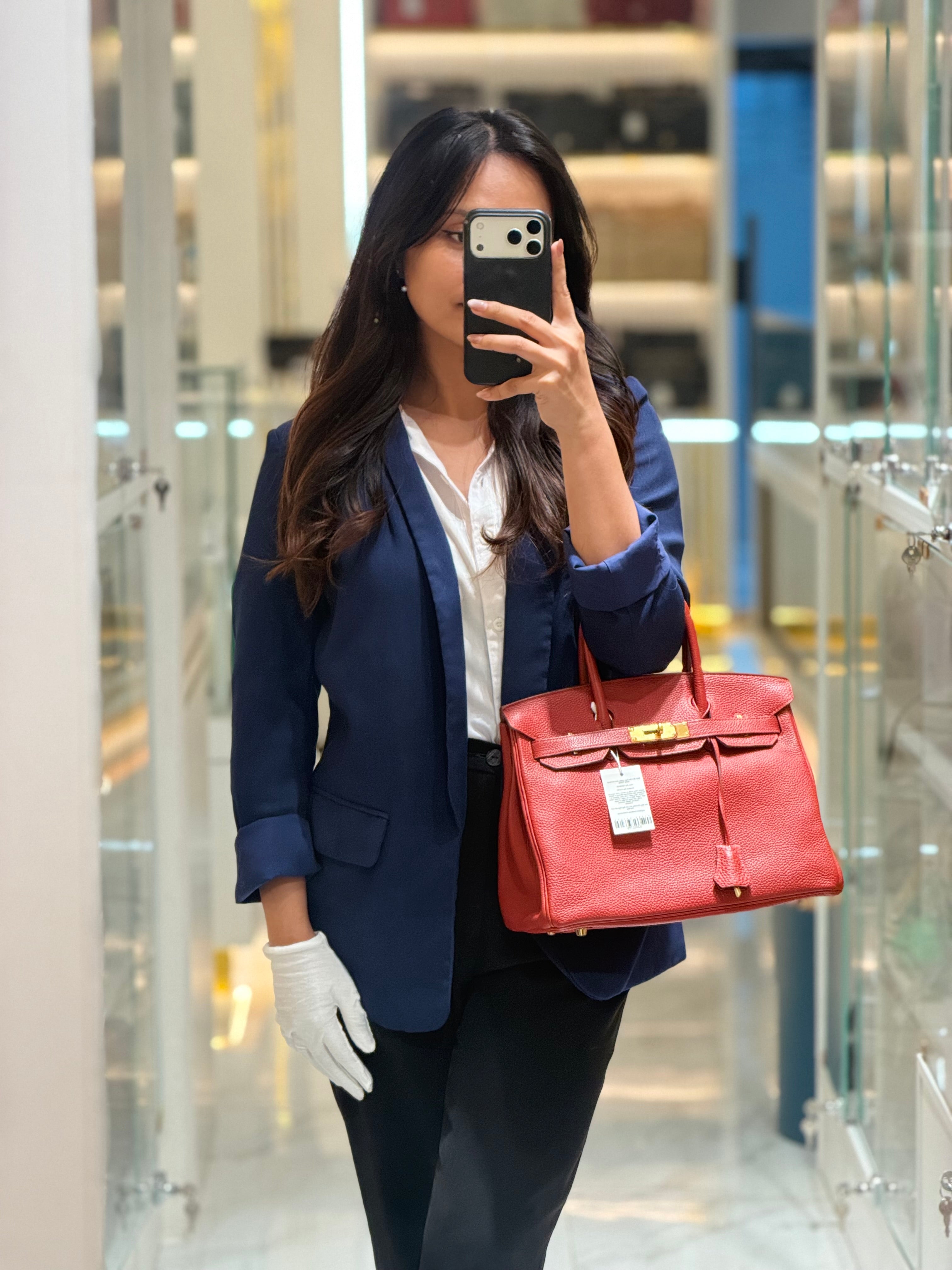 Hermes Birkin 30 in Red Togo Leather Gold Hardware Stamp T(2016) | Purse Maison Luxury Bags Shop