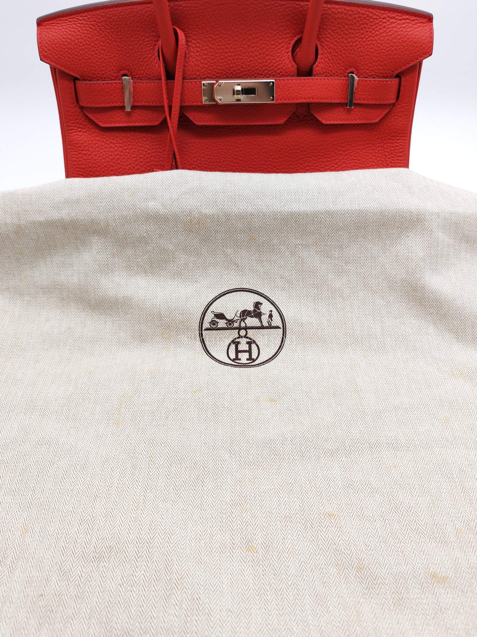 Birkin 30 in Rouge Pivoine Togo Leather Palladium Hardware Stamp A(2017) | Purse Maison Luxury Bags Shop