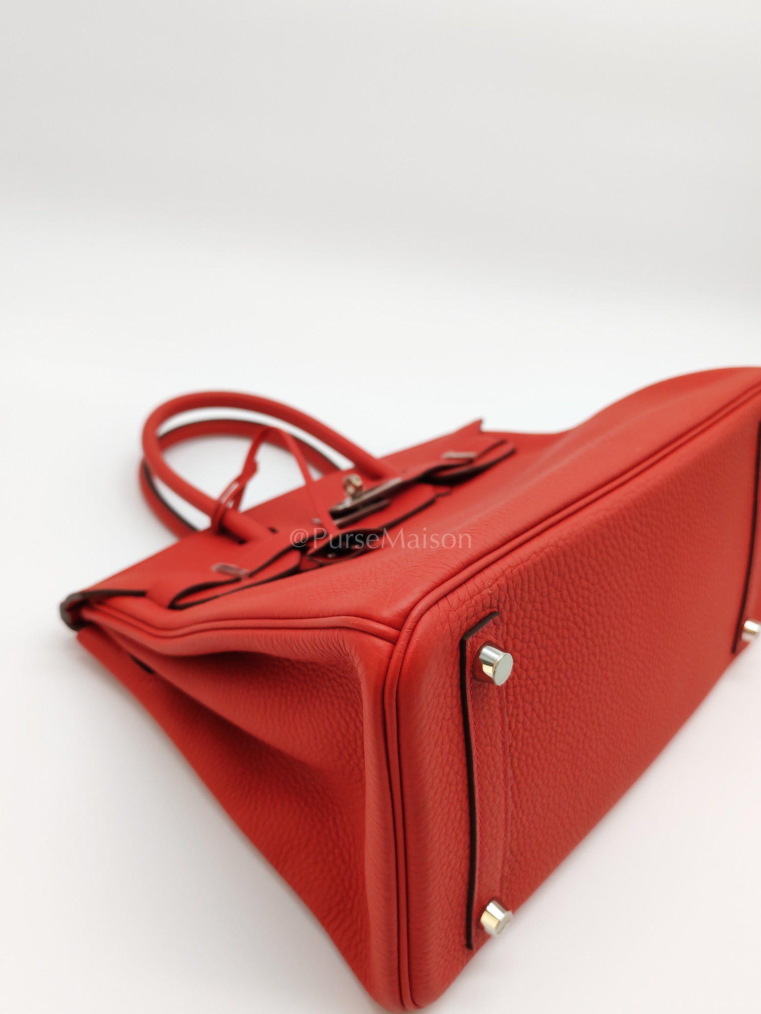 Birkin 30 in Rouge Pivoine Togo Leather Palladium Hardware Stamp A(2017) | Purse Maison Luxury Bags Shop