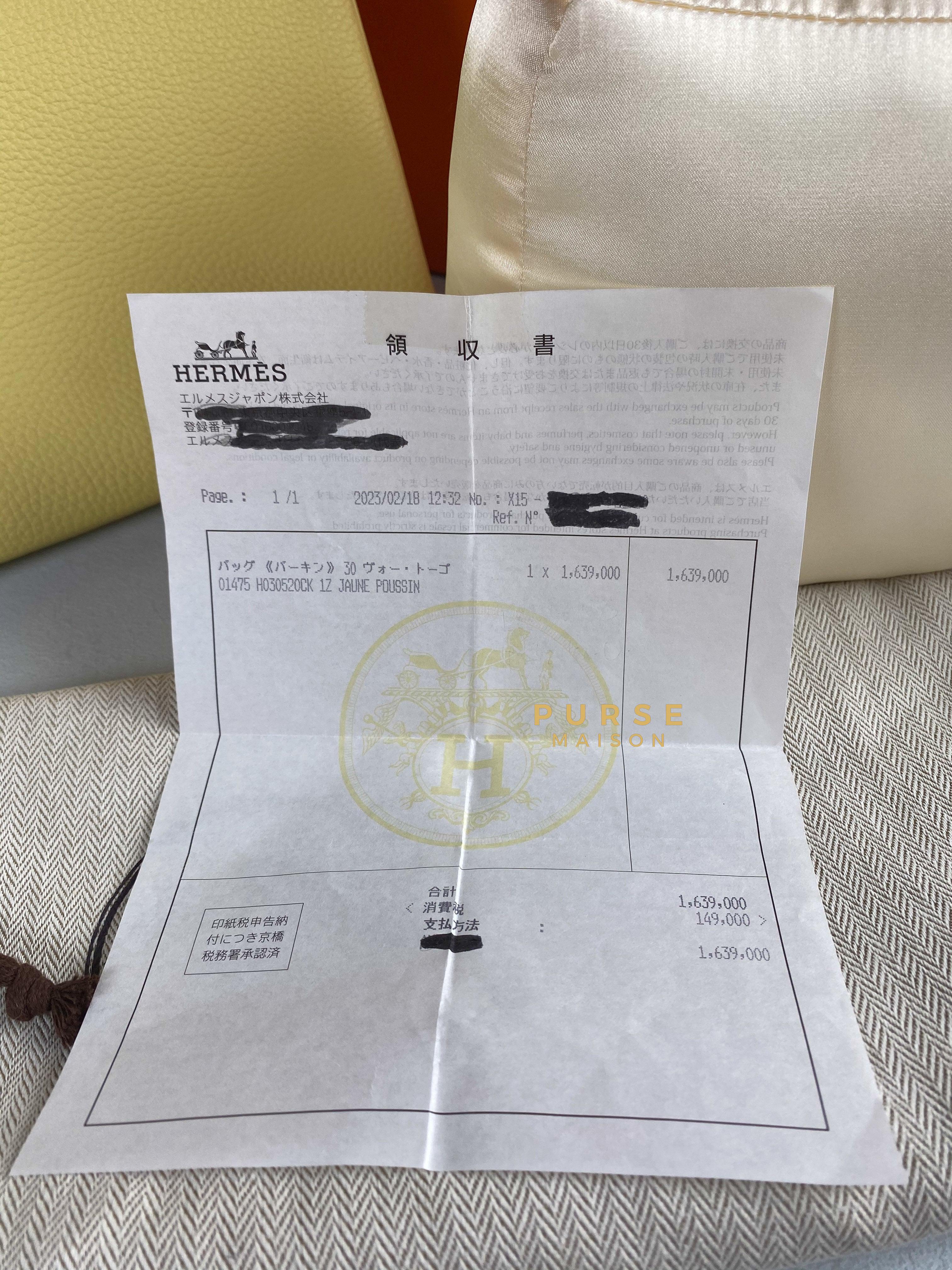 Hermes Birkin 30 Jaune Poussin Togo and Palladium Hardware (Stamp U) | Purse Maison Luxury Bags Shop
