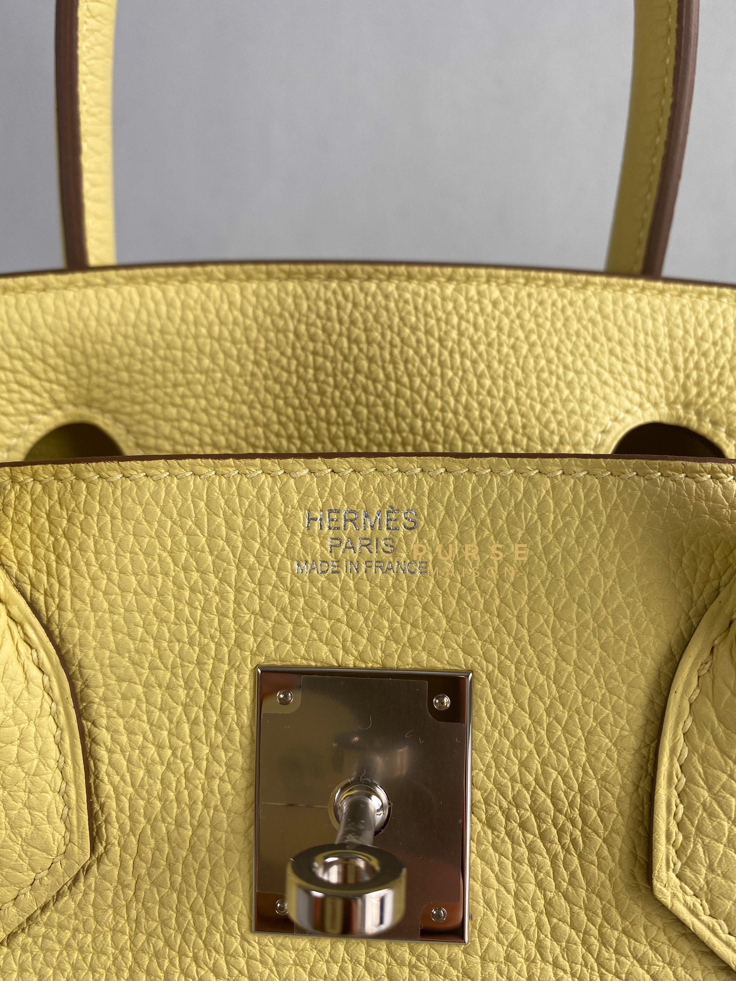 Hermes Birkin 30 Jaune Poussin Togo and Palladium Hardware (Stamp U) | Purse Maison Luxury Bags Shop