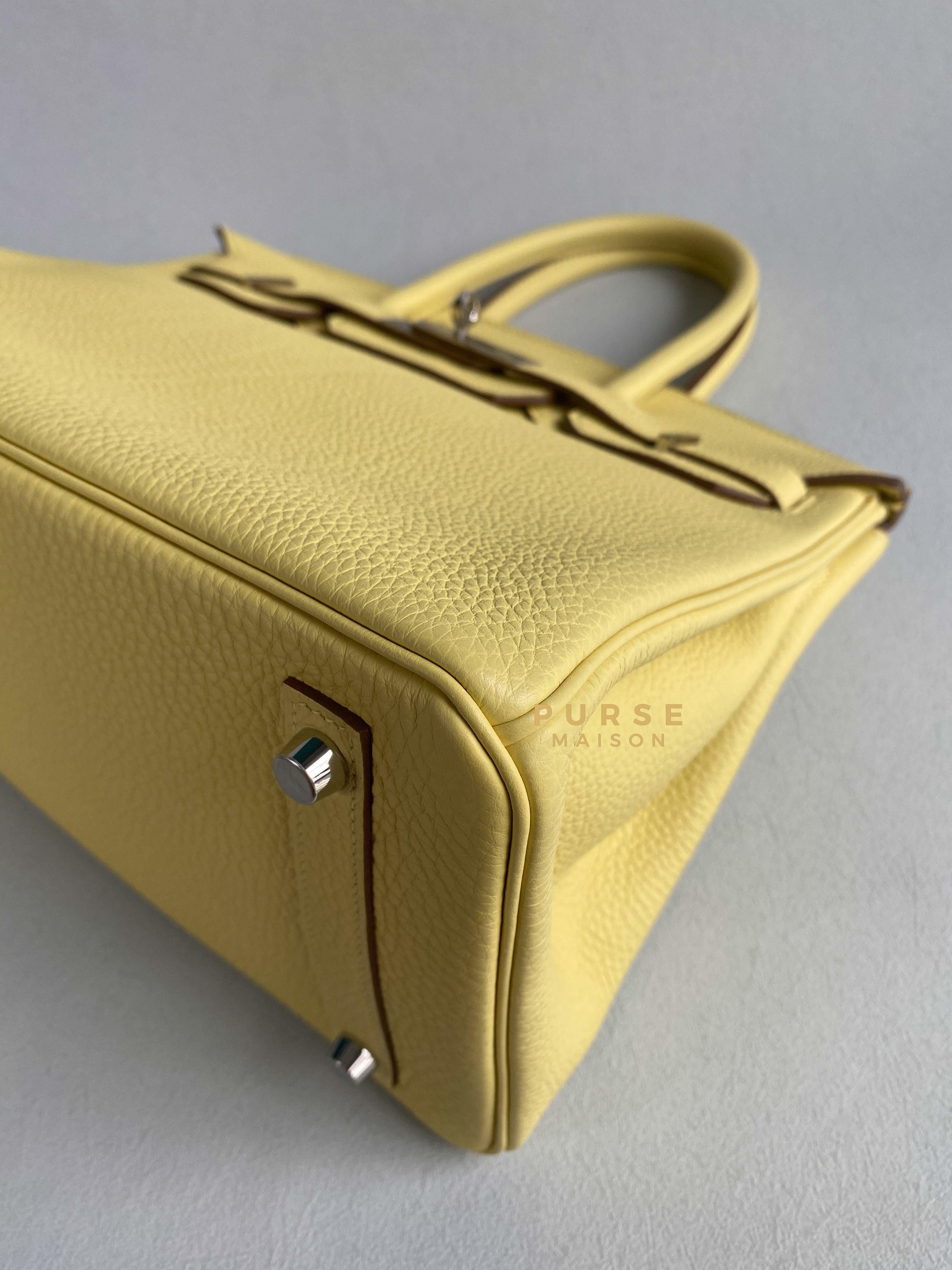Hermes Birkin 30 Jaune Poussin Togo and Palladium Hardware (Stamp U) | Purse Maison Luxury Bags Shop