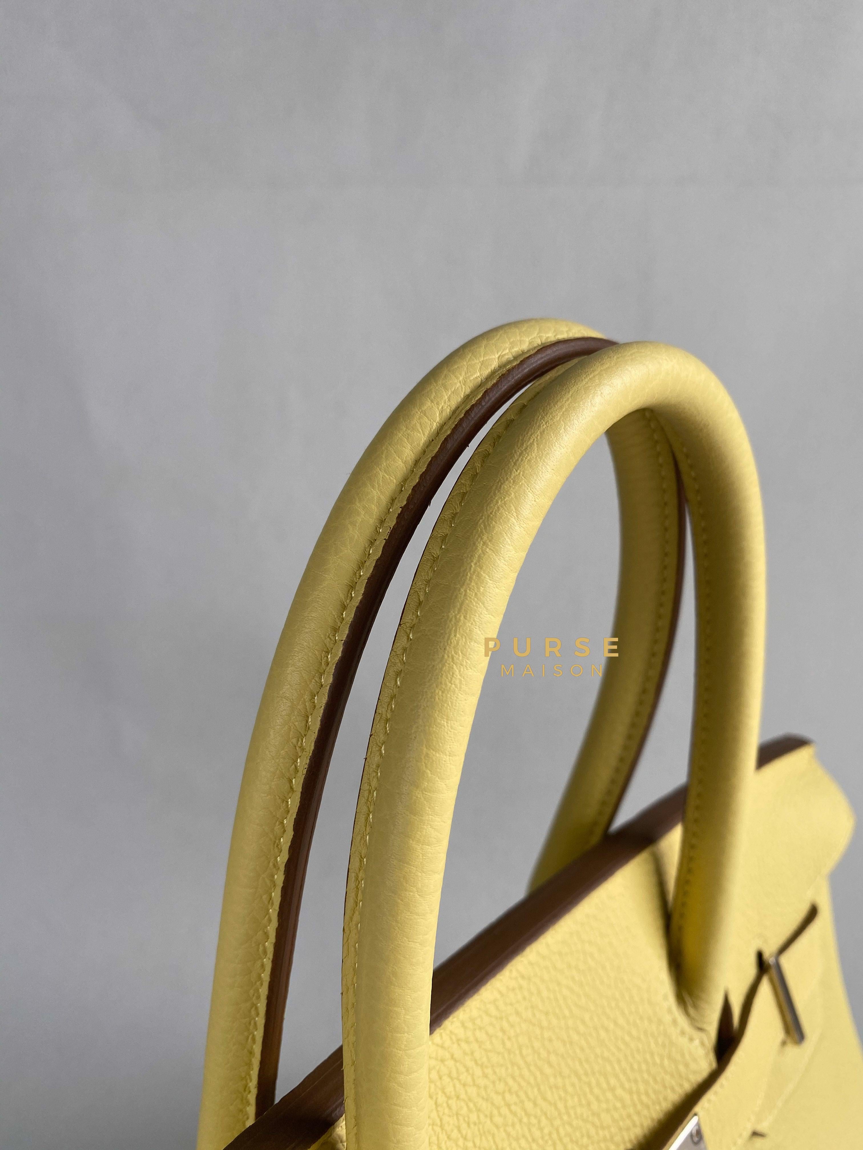 Hermes Birkin 30 Jaune Poussin Togo and Palladium Hardware (Stamp U) | Purse Maison Luxury Bags Shop