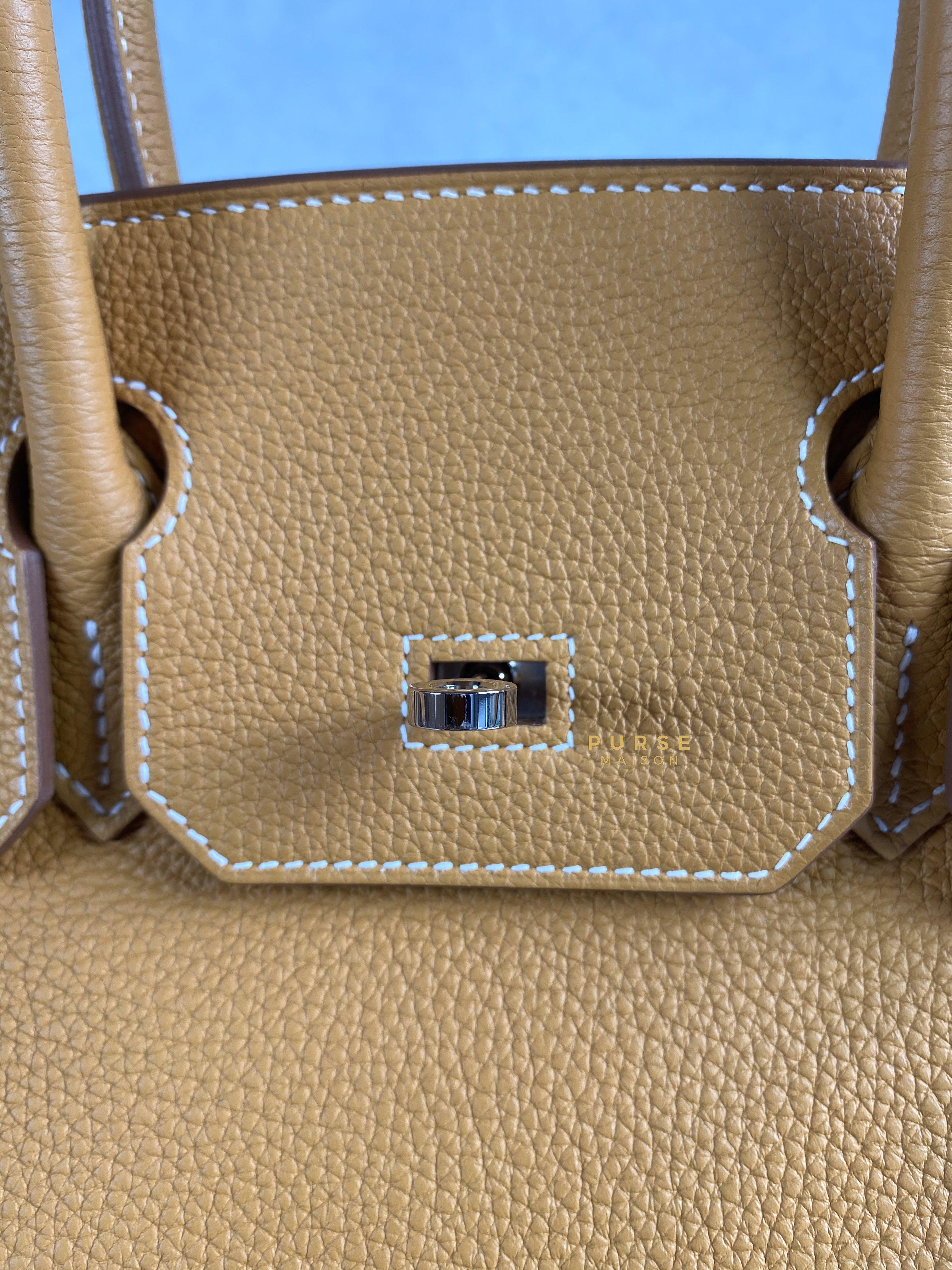 Hermes Birkin 30 Naturel Sable Togo and Palladium Hardware (Stamp B) | Purse Maison Luxury Bags Shop