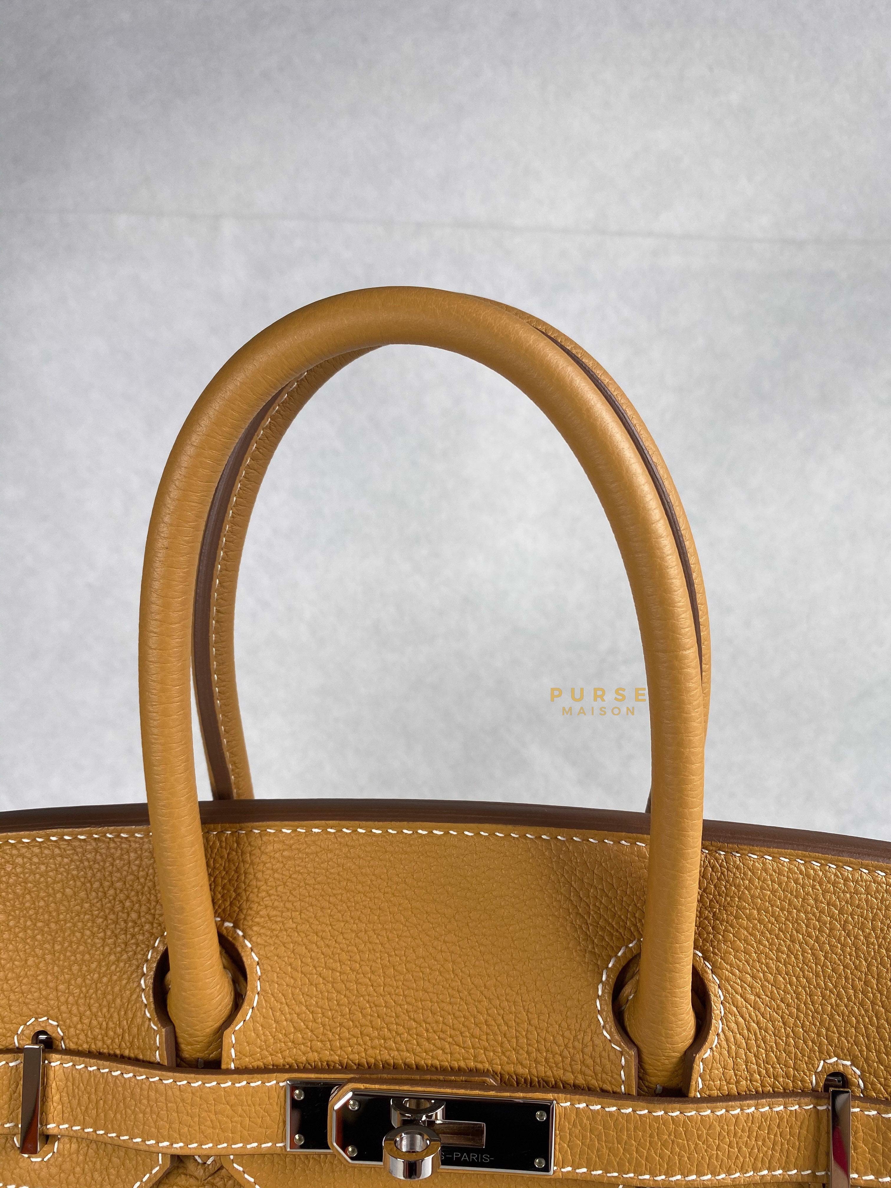Hermes Birkin 30 Naturel Sable Togo and Palladium Hardware (Stamp B) | Purse Maison Luxury Bags Shop