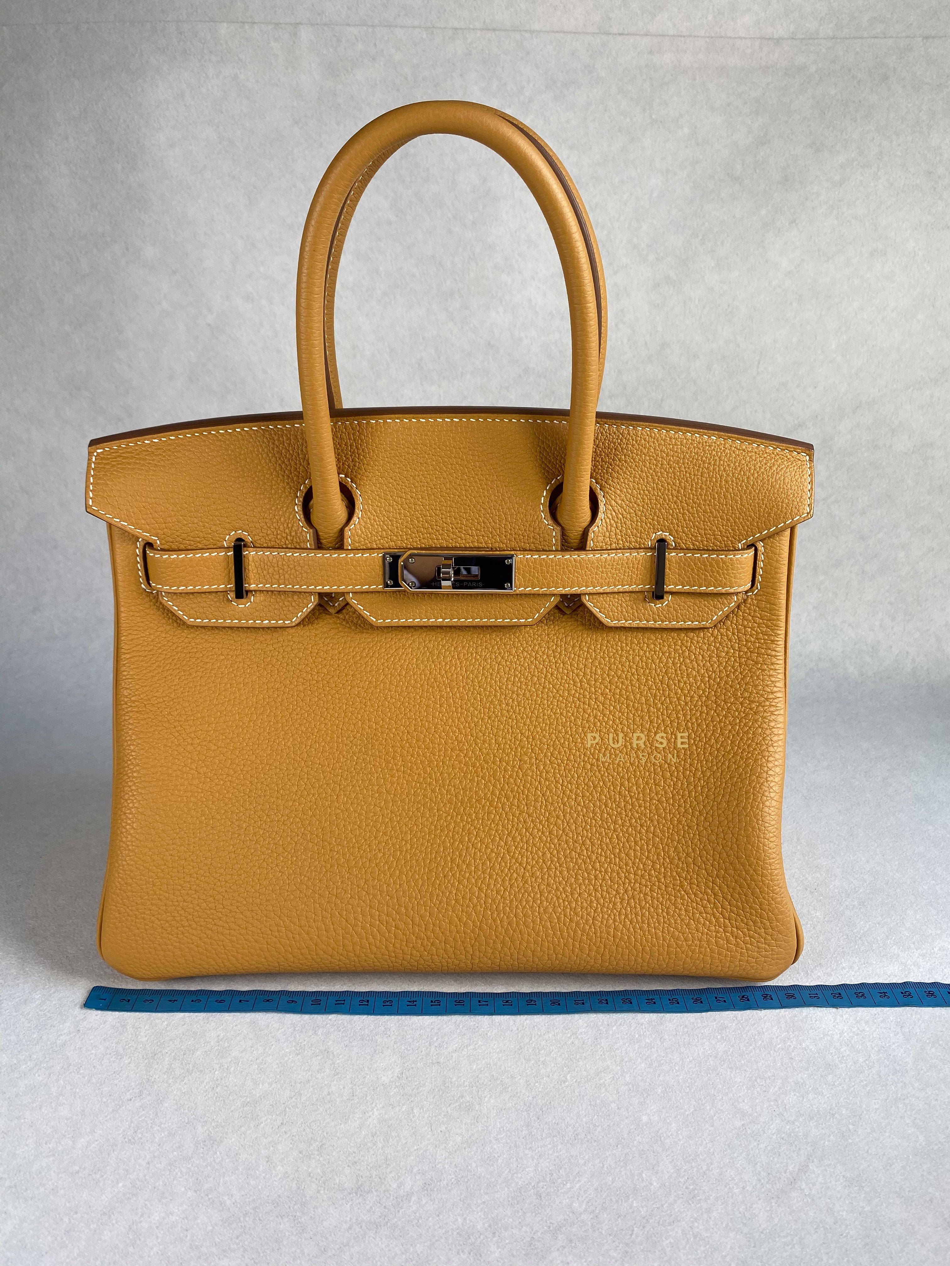 Hermes Birkin 30 Naturel Sable Togo and Palladium Hardware (Stamp B) | Purse Maison Luxury Bags Shop
