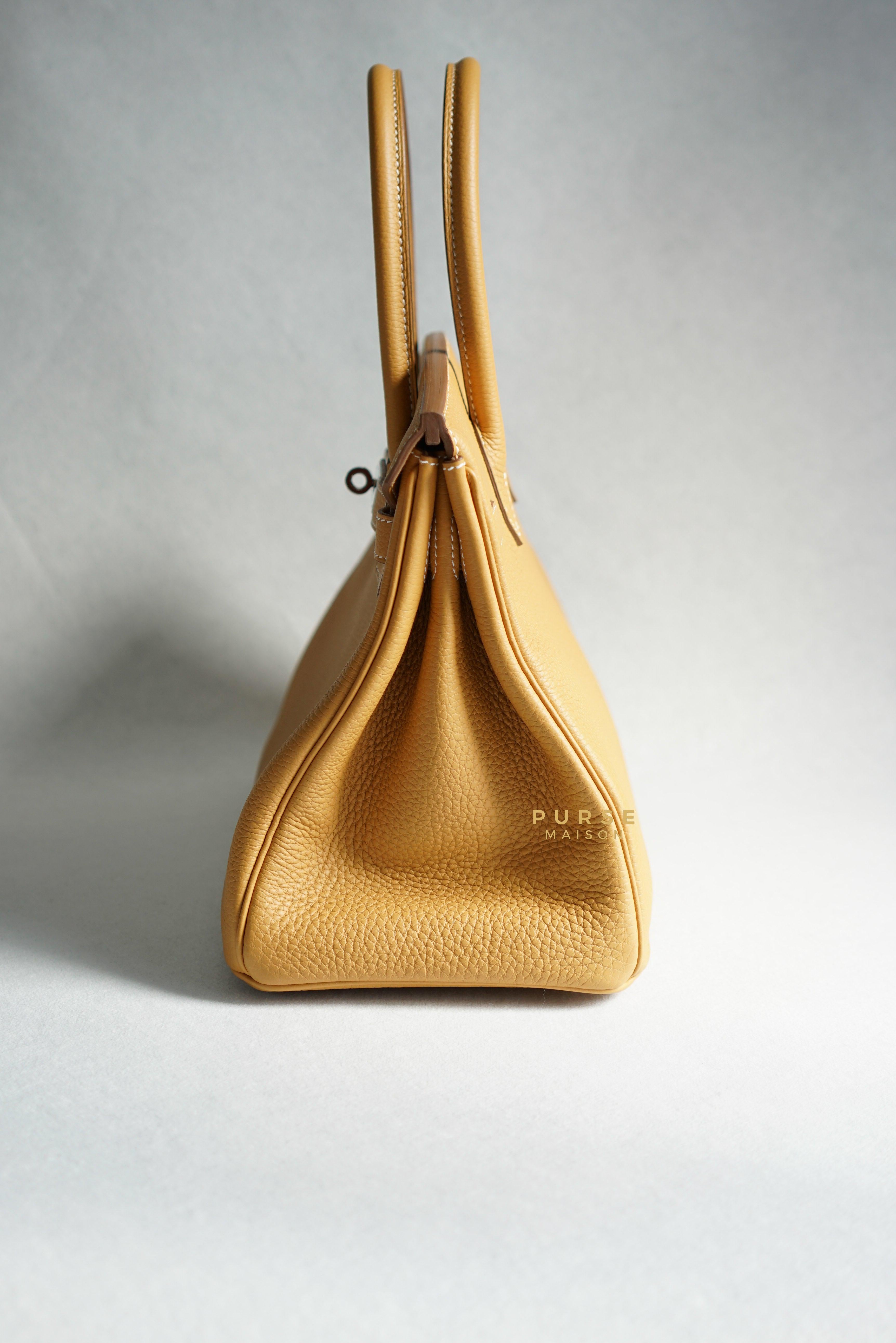 Hermes Birkin 30 Naturel Sable Togo and Palladium Hardware (Stamp B) | Purse Maison Luxury Bags Shop