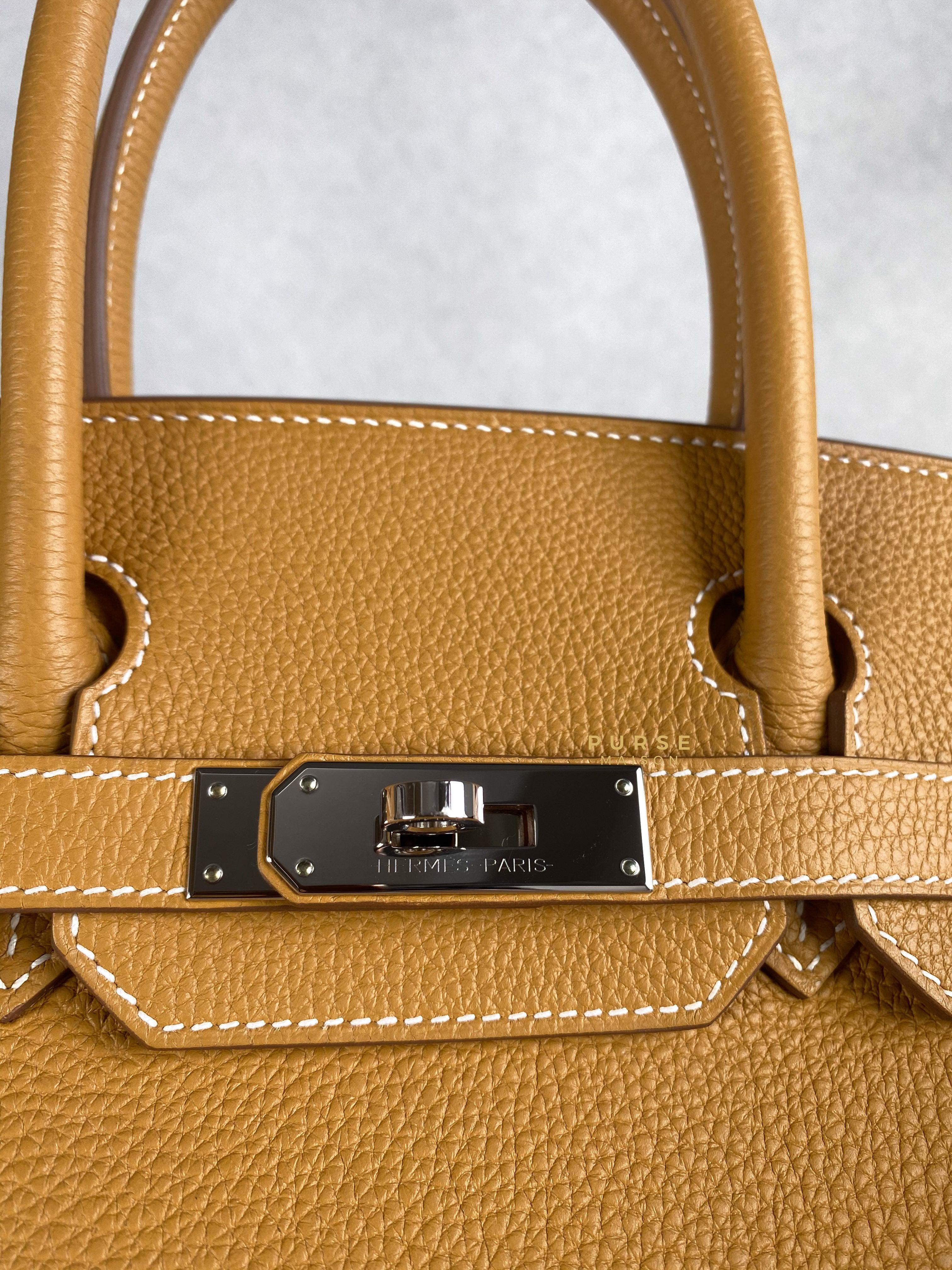 Hermes Birkin 30 Naturel Sable Togo and Palladium Hardware (Stamp B) | Purse Maison Luxury Bags Shop