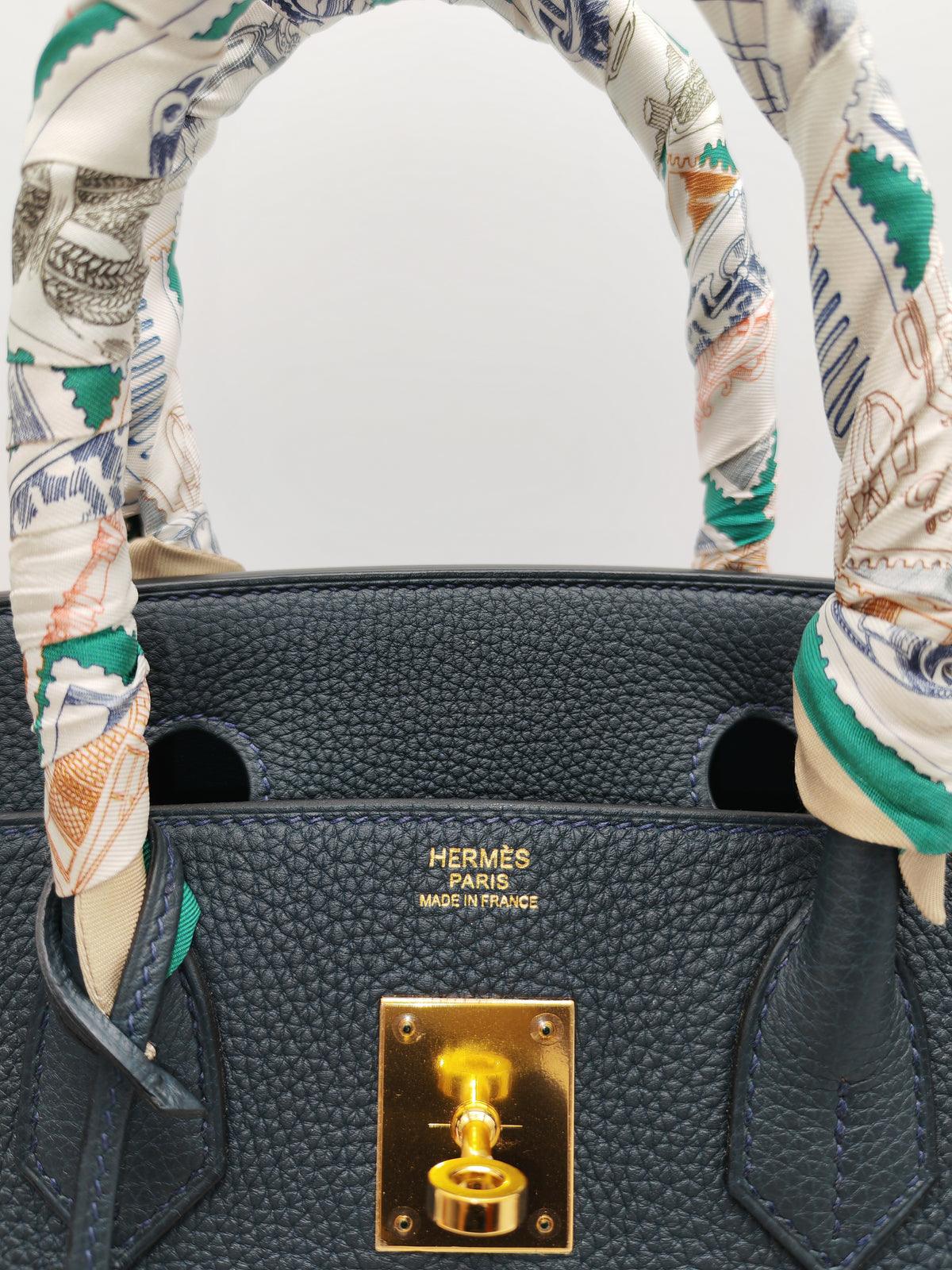 Hermes Birkin 30 Retourne in Vert Rousseau Togo Leather and Gold Hardware Stamp D (2019) | Purse Maison Luxury Bags Shop
