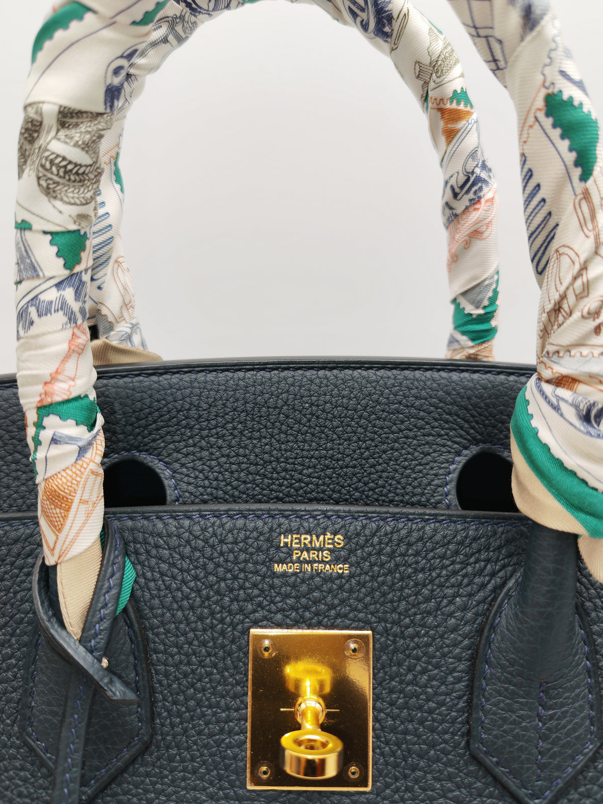 Hermes Birkin 30 Retourne in Vert Rousseau Togo Leather and Gold Hardware Stamp D (2019) | Purse Maison Luxury Bags Shop