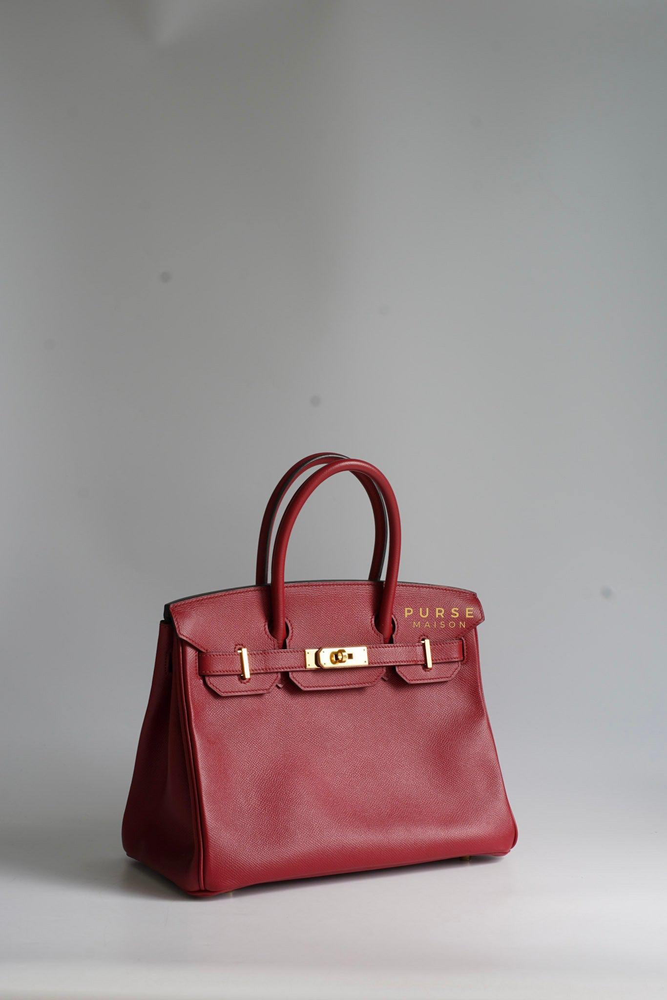 Hermes Birkin 30 Rouge Grenat Epsom Stamp X Gold Hardware