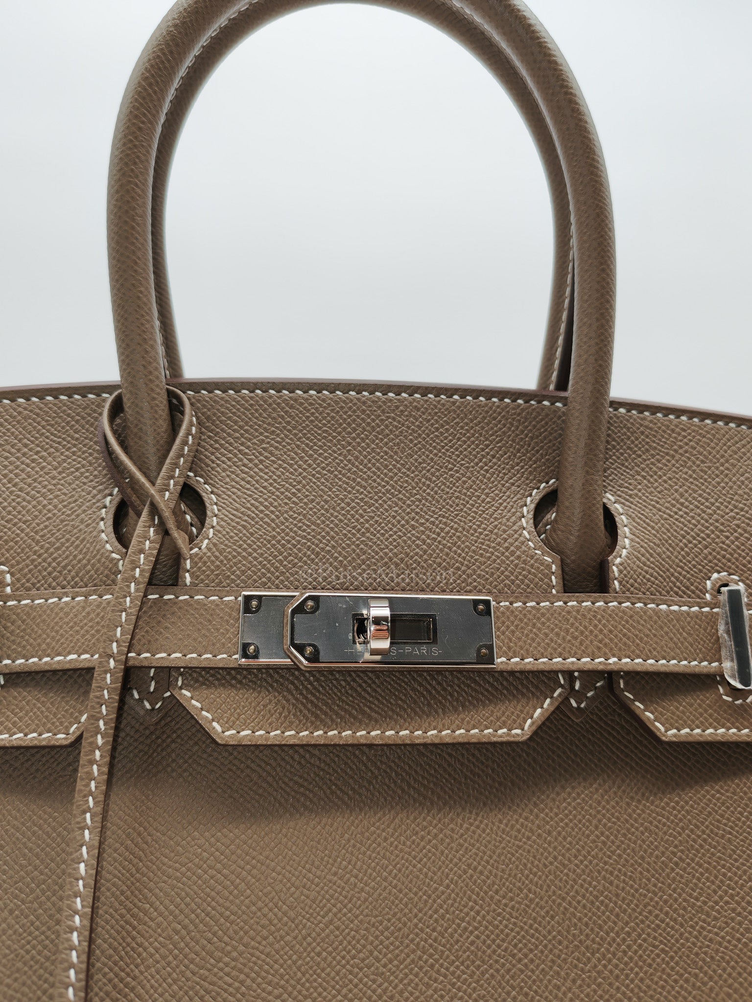Hermes Birkin 30 Sellier in Etoupe Epsom Leather Palladium Hardware Stamp Y(2020) | Purse Maison Luxury Bags Shop