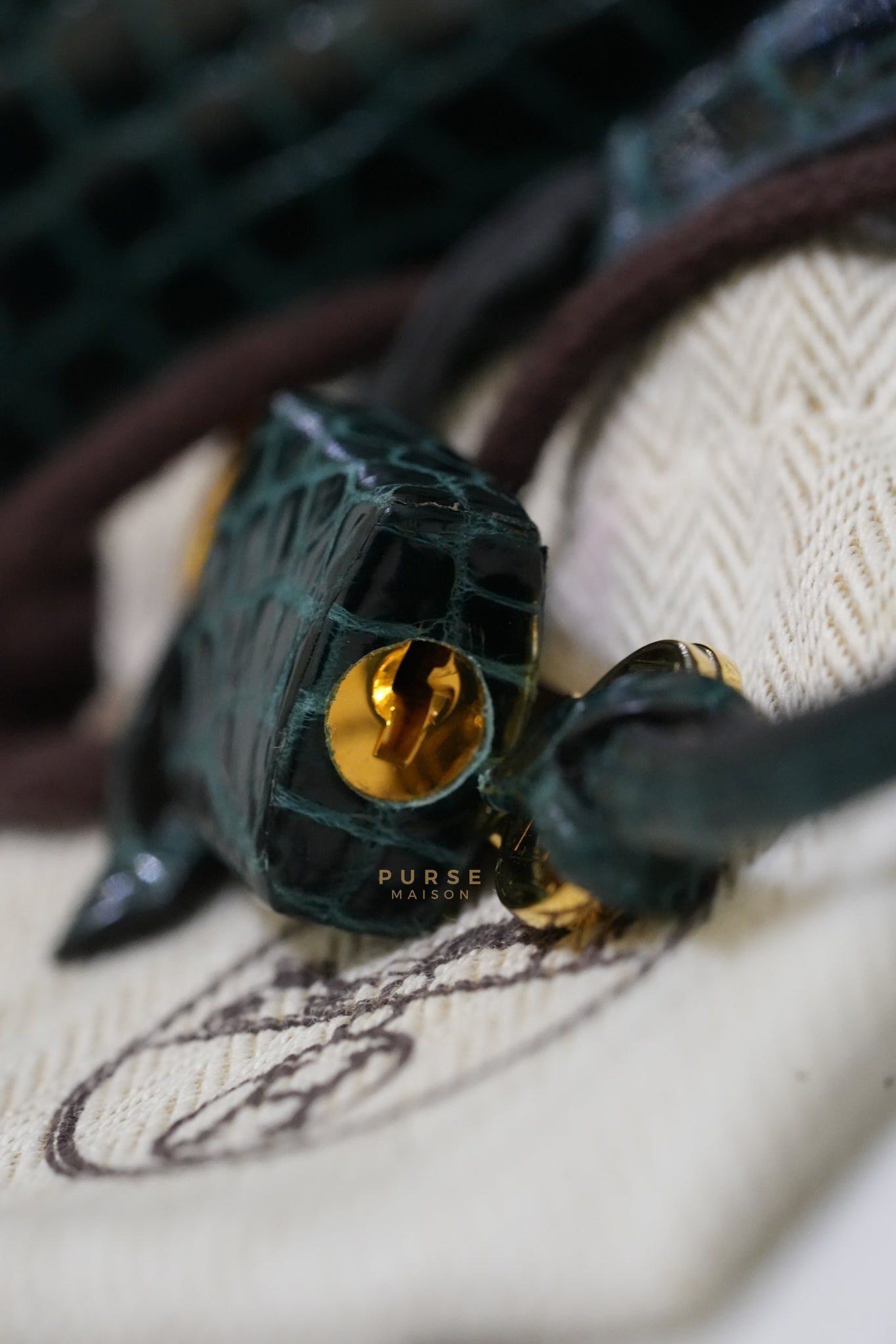 Hermès Birkin 30 Vert Fonce Shiny Porosus Crocodile Gold Hardware Stamp D (2019) | Purse Maison Luxury Bags Shop