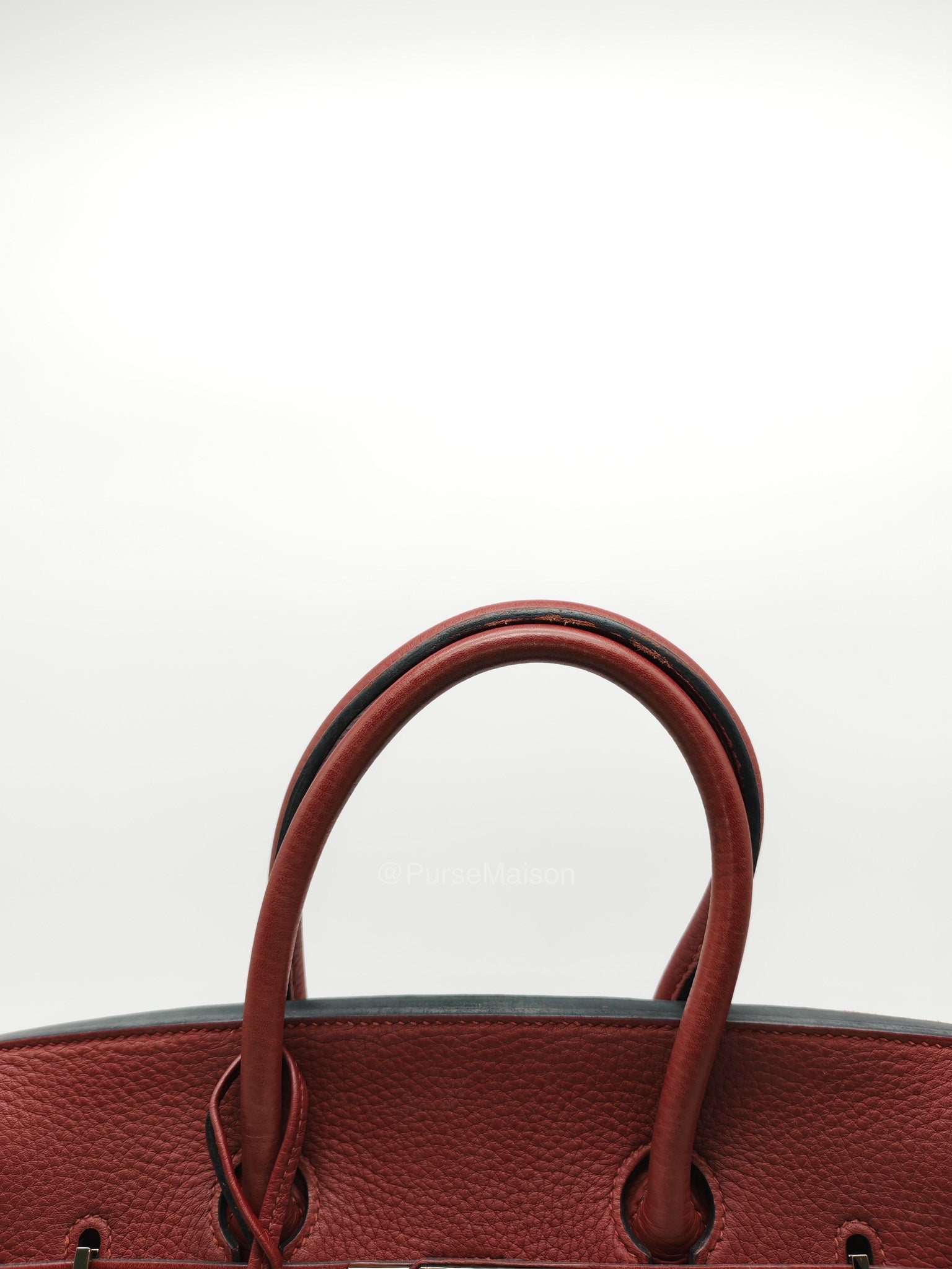 Hermes Birkin 35 in Rubis Clemence Leather Palladium Hardware Stamp Square P(2012) | Purse Maison Luxury Bags Shop