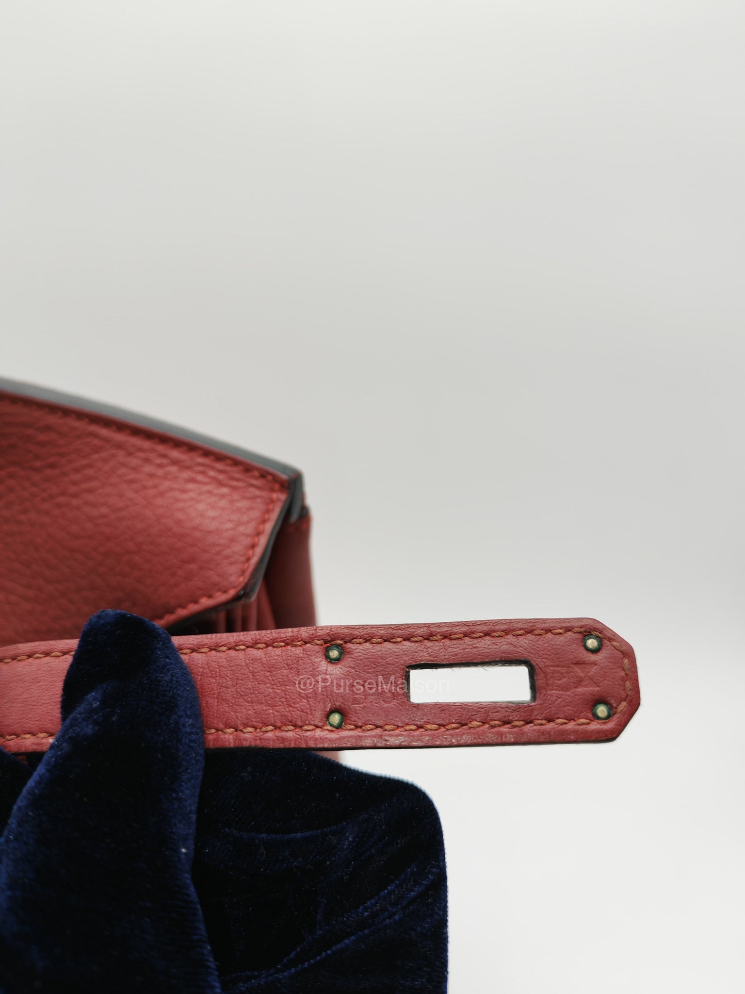 Hermes Birkin 35 in Rubis Clemence Leather Palladium Hardware Stamp Square P(2012) | Purse Maison Luxury Bags Shop