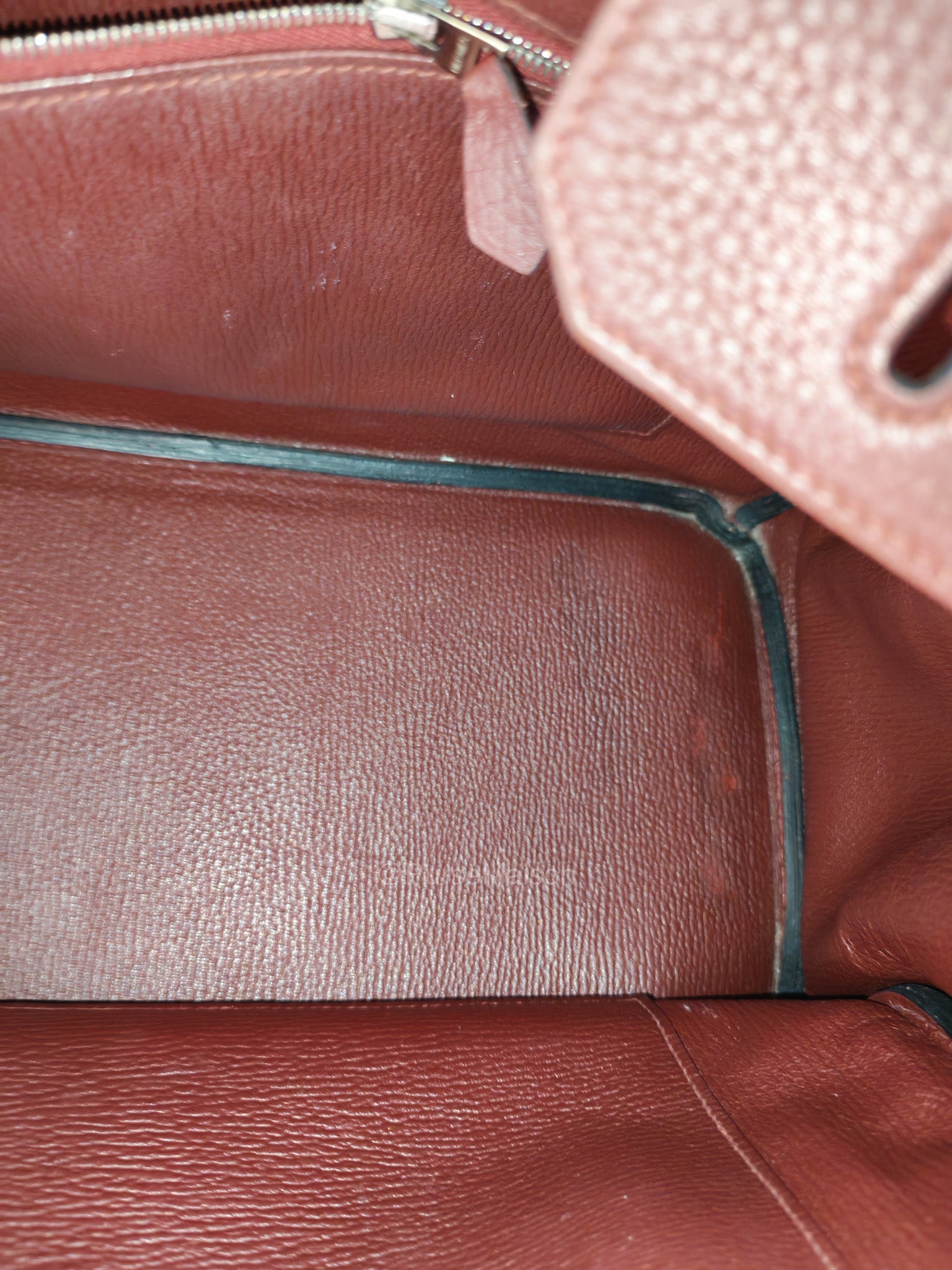 Hermes Birkin 35 in Rubis Clemence Leather Palladium Hardware Stamp Square P(2012) | Purse Maison Luxury Bags Shop