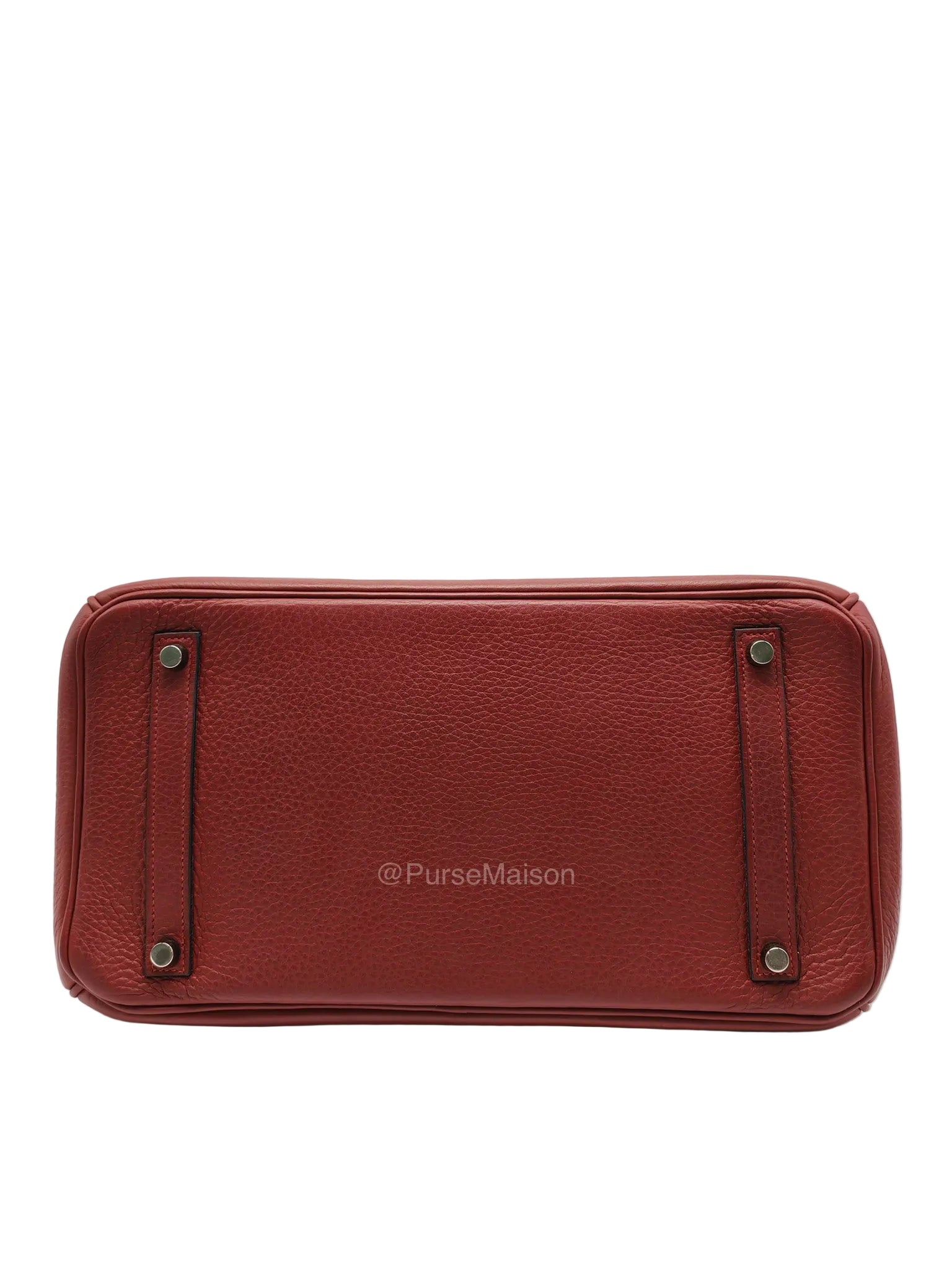 Hermes Birkin 35 in Rubis Clemence Leather Palladium Hardware Stamp Square P(2012) | Purse Maison Luxury Bags Shop