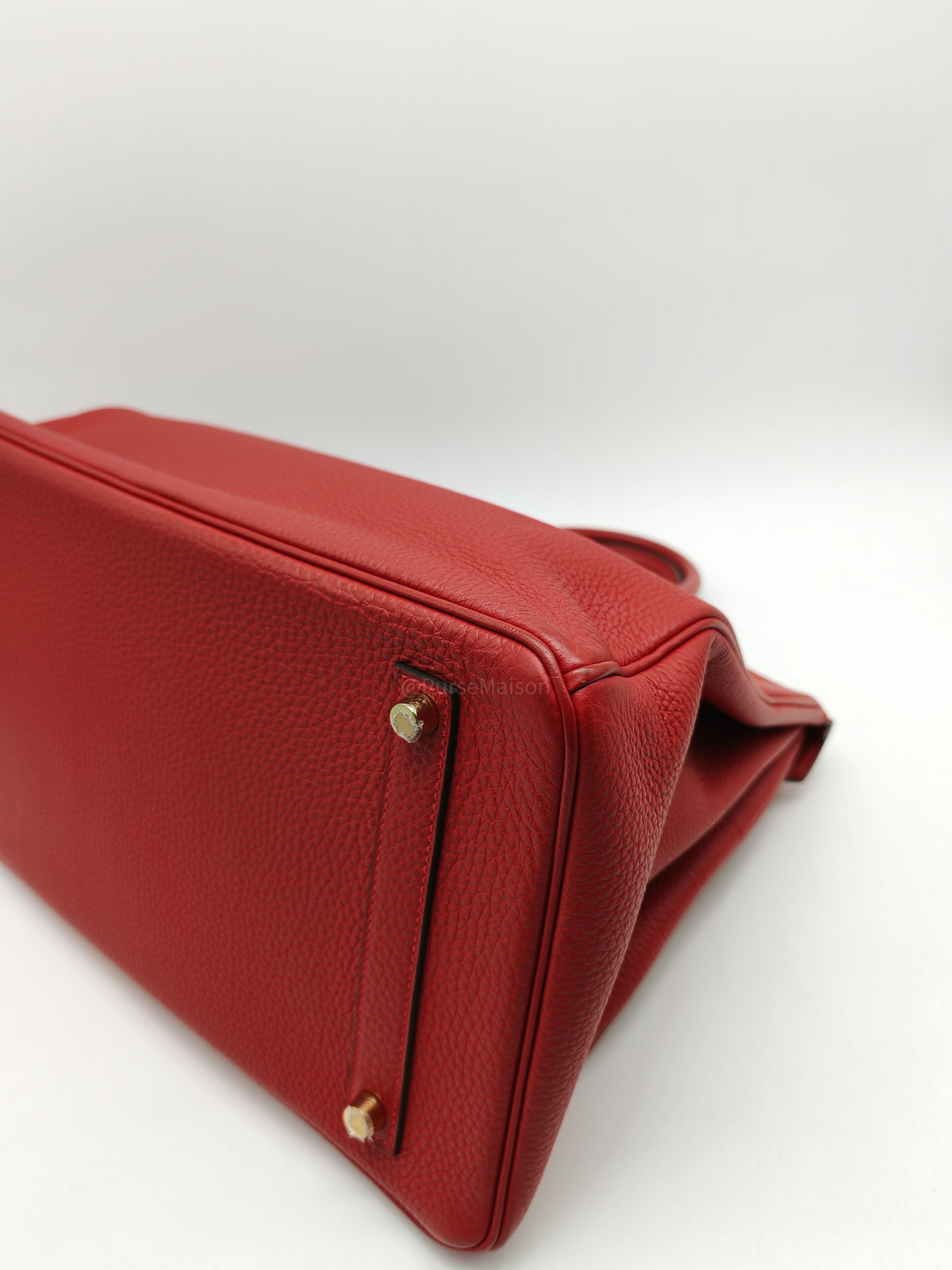 Hermes Birkin 35 Retourne in Rouge Togo Leather in Gold Hardware Stamp A (2017) | Purse Maison Luxury Bags Shop