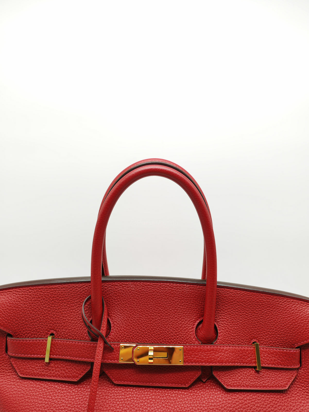 Hermes Birkin 35 Retourne in Rouge Togo Leather in Gold Hardware Stamp A (2017) | Purse Maison Luxury Bags Shop